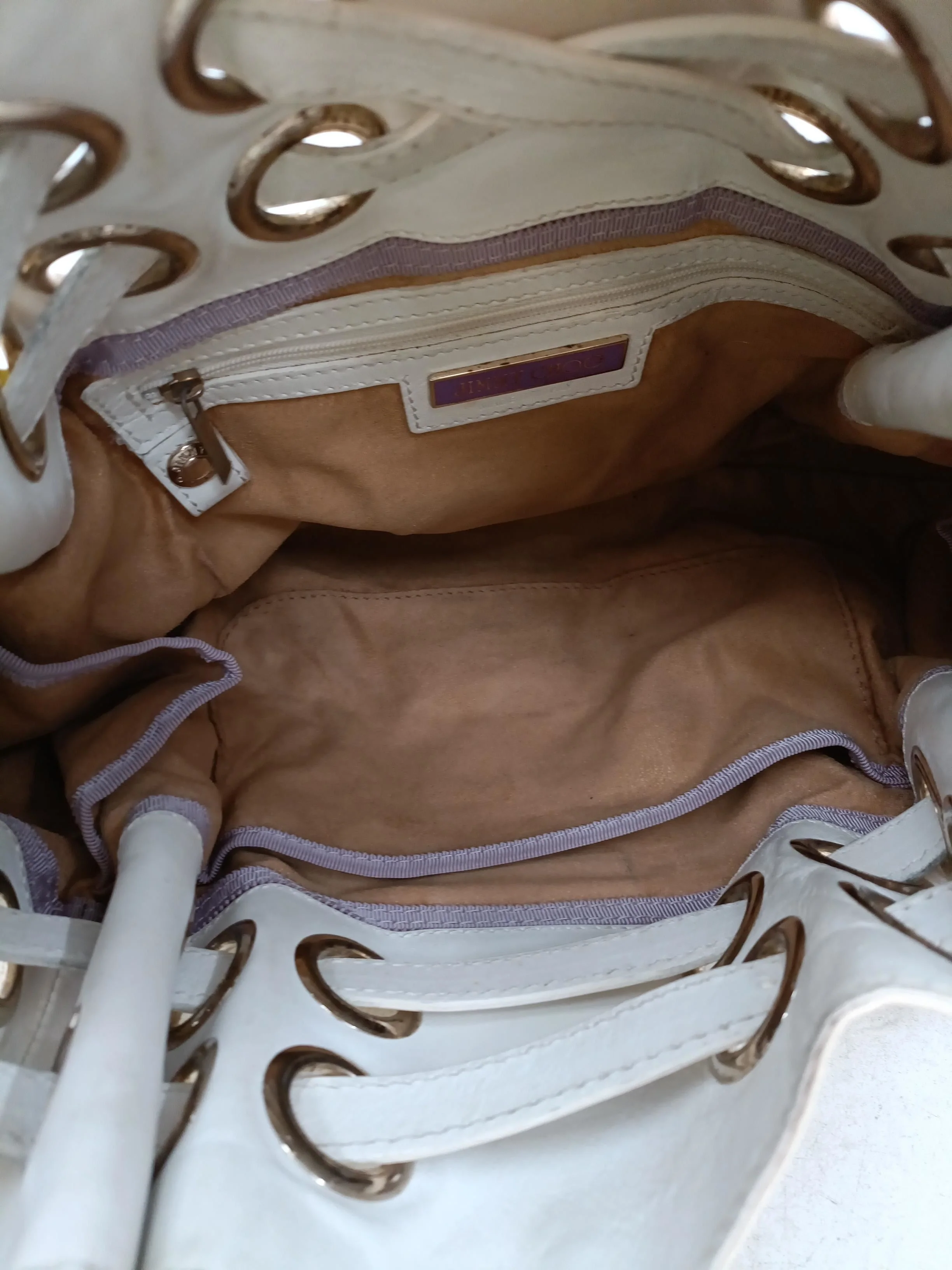 Jimmy Choo Women's Bag Cream 100% Leather Shoulder Bag - Image 4