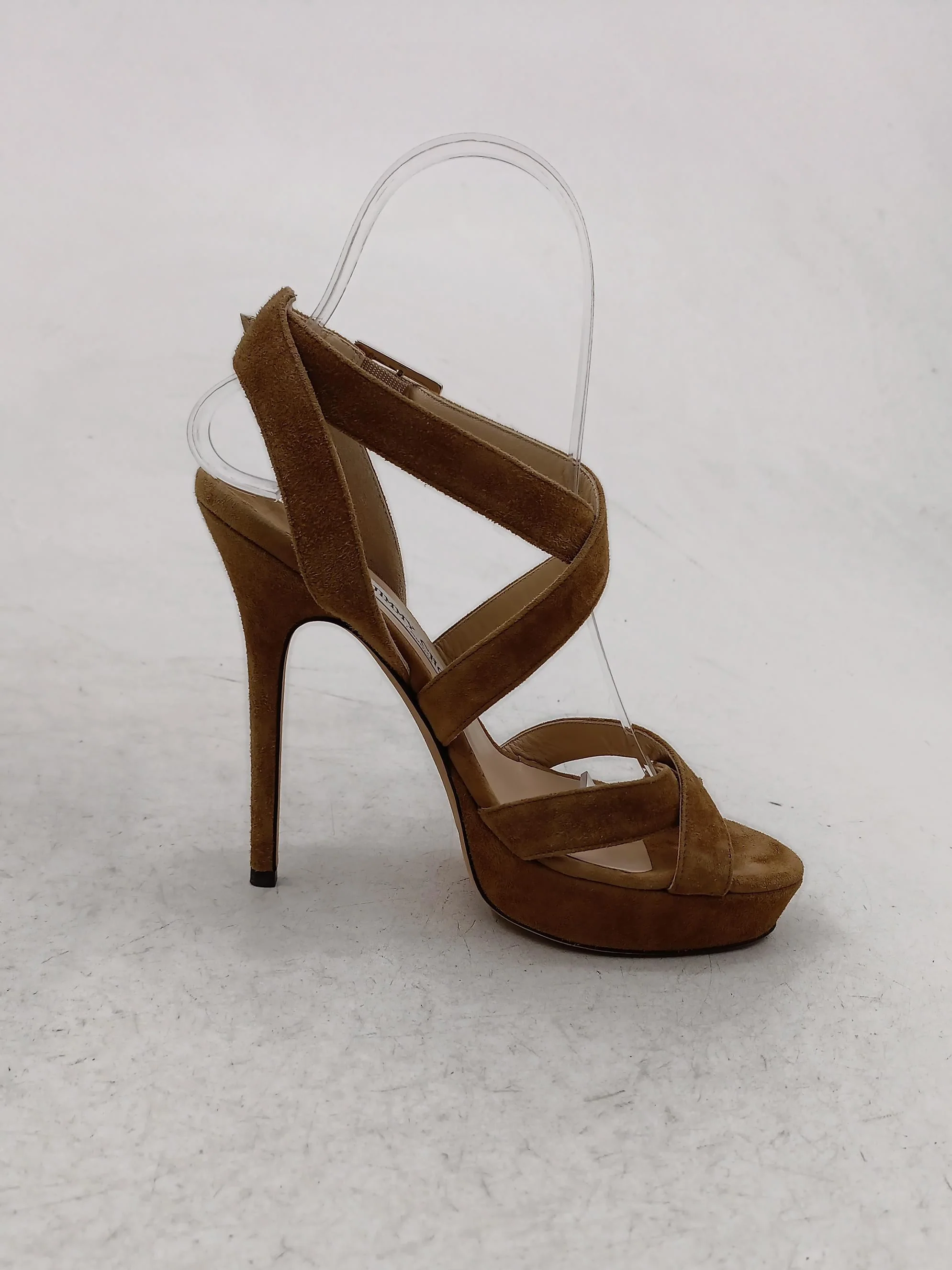 Jimmy Choo Women's Heels UK 3 Tan 100% Suede Strappy - Image 5