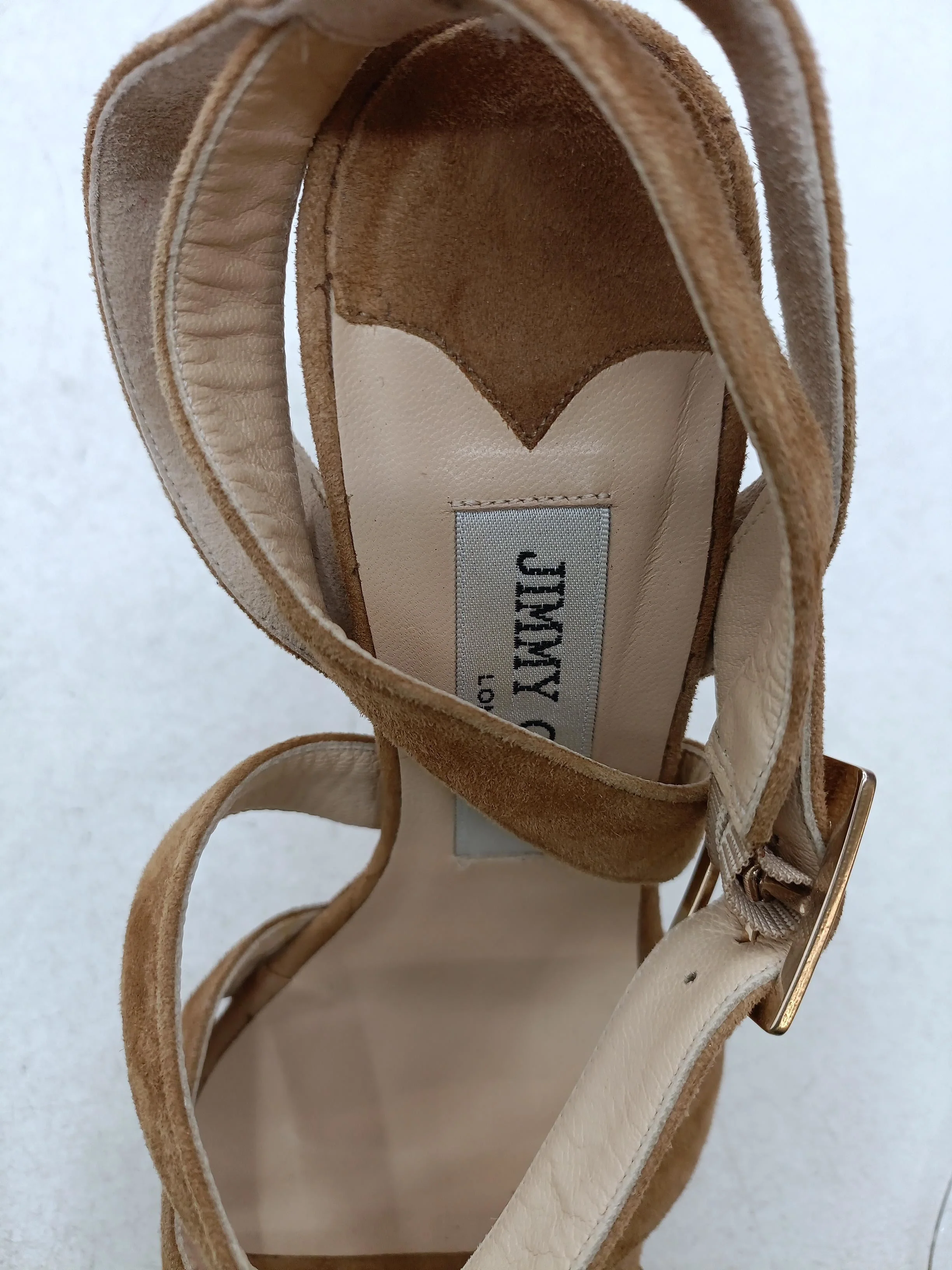 Jimmy Choo Women's Heels UK 3 Tan 100% Suede Strappy - Image 6