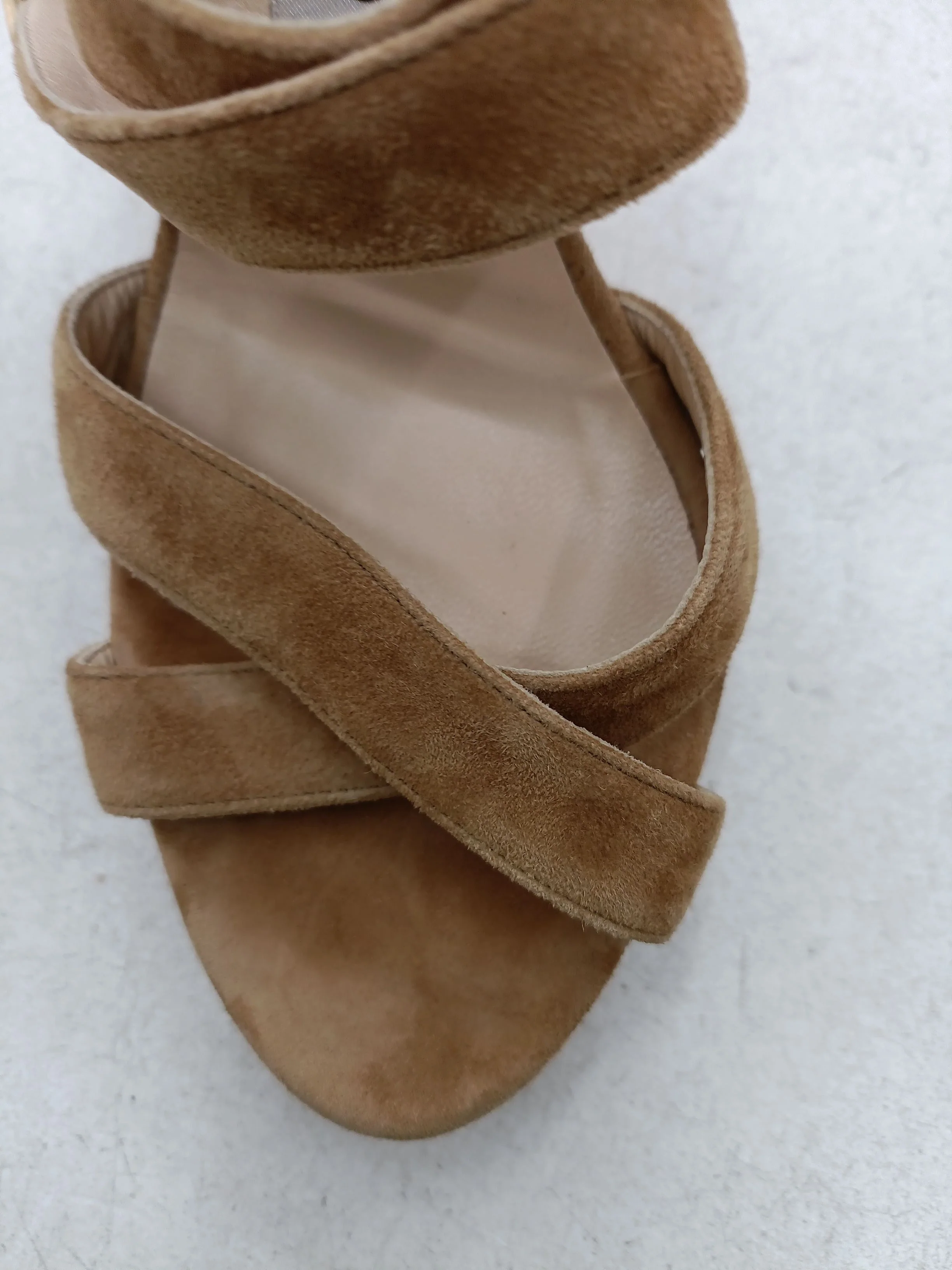 Jimmy Choo Women's Heels UK 3 Tan 100% Suede Strappy - Image 8