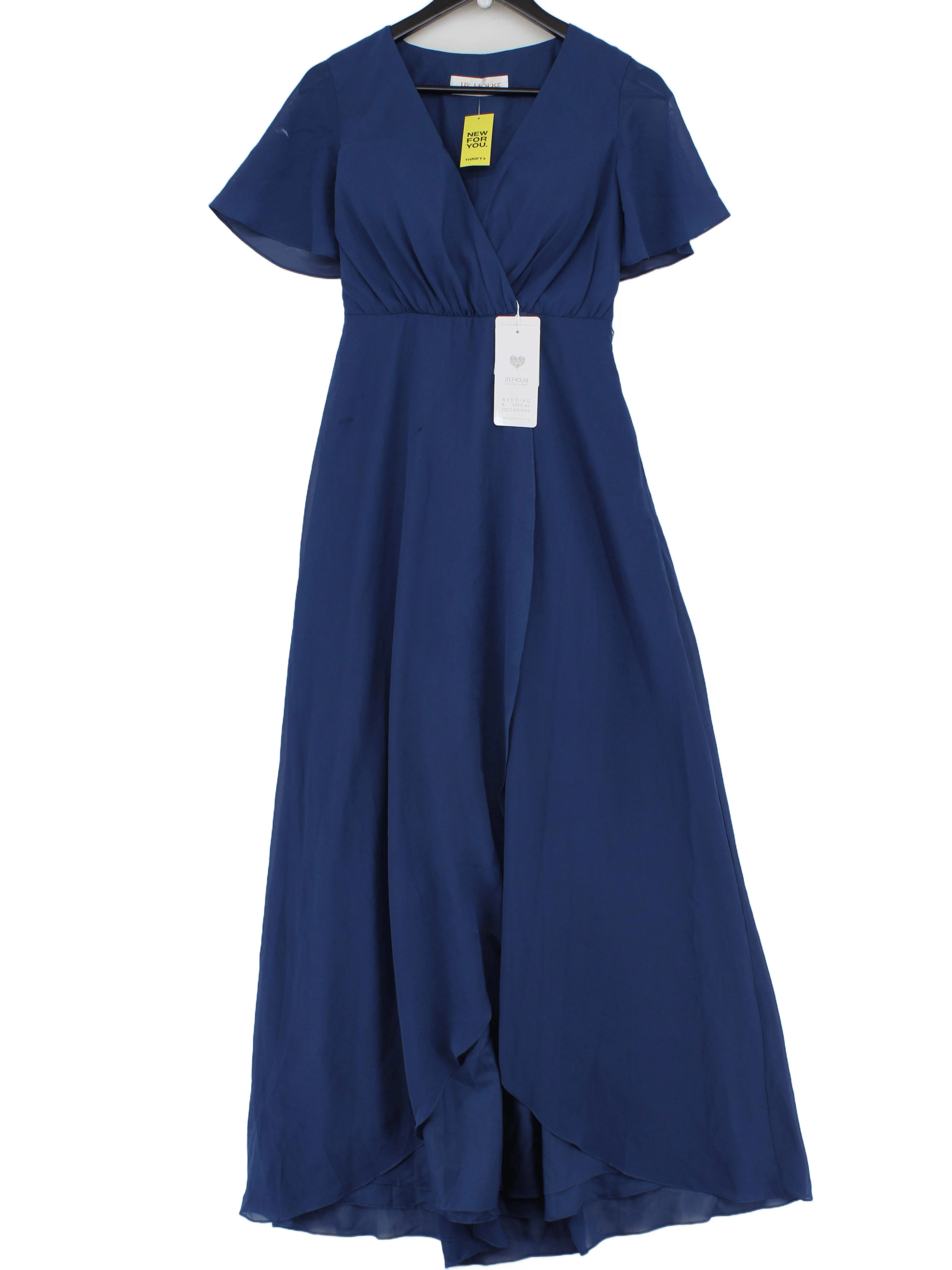 JJ's House Wrap Maxi Dress UK8 in Blue