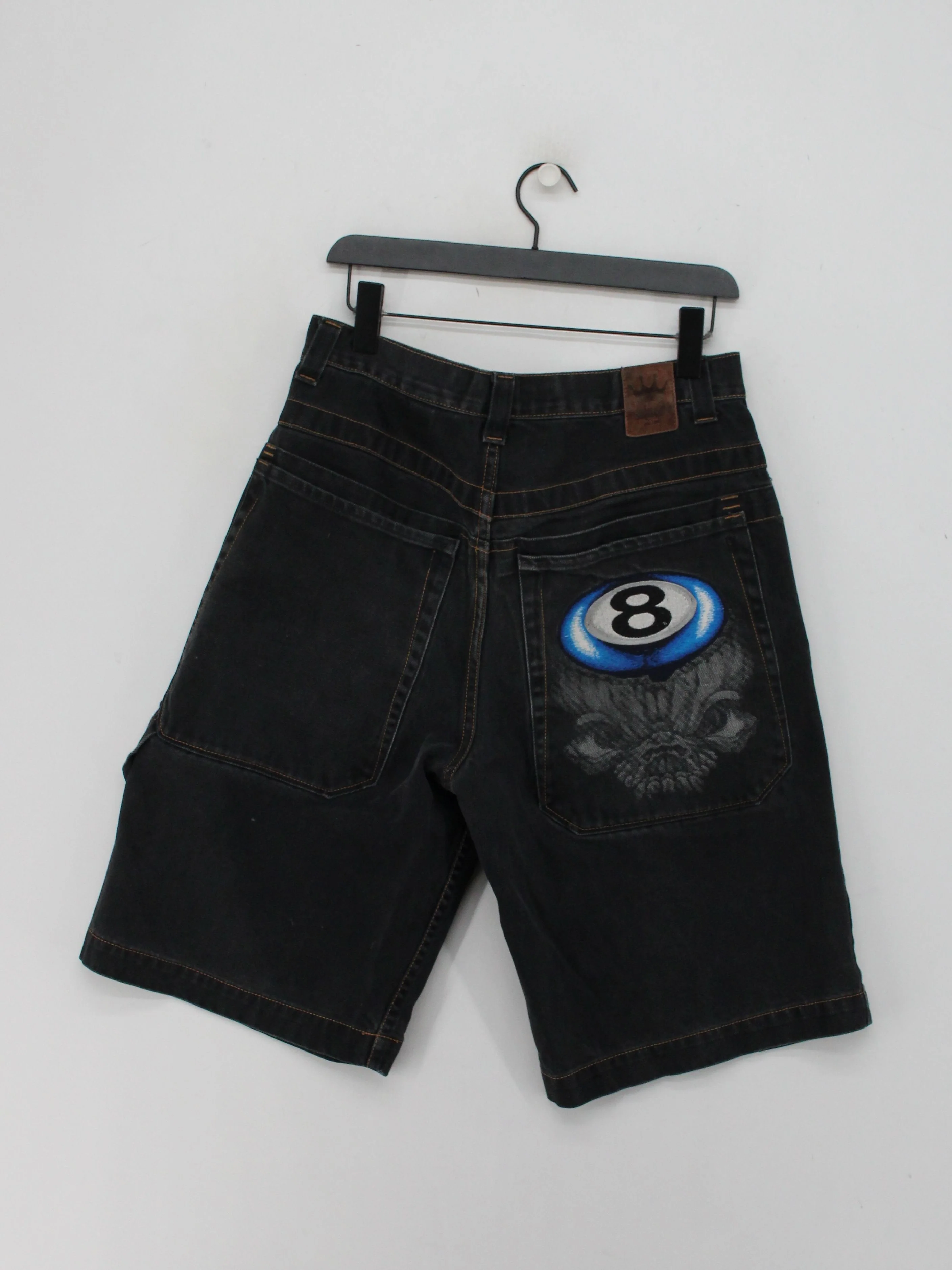 JNCO Jeans Men's Shorts L Black Graphic 100% Cotton Chino - Image 2