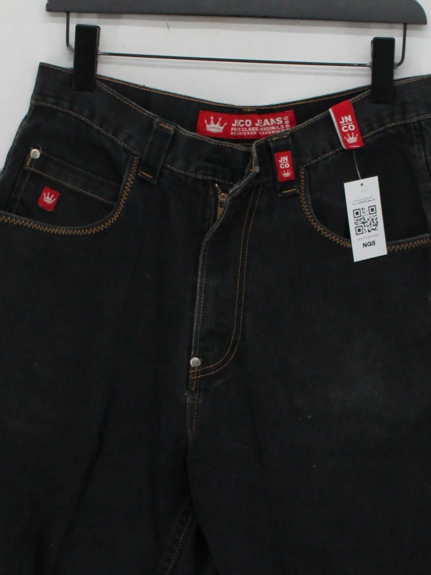 JNCO Jeans Men's Shorts L Black Graphic 100% Cotton Chino - Image 3