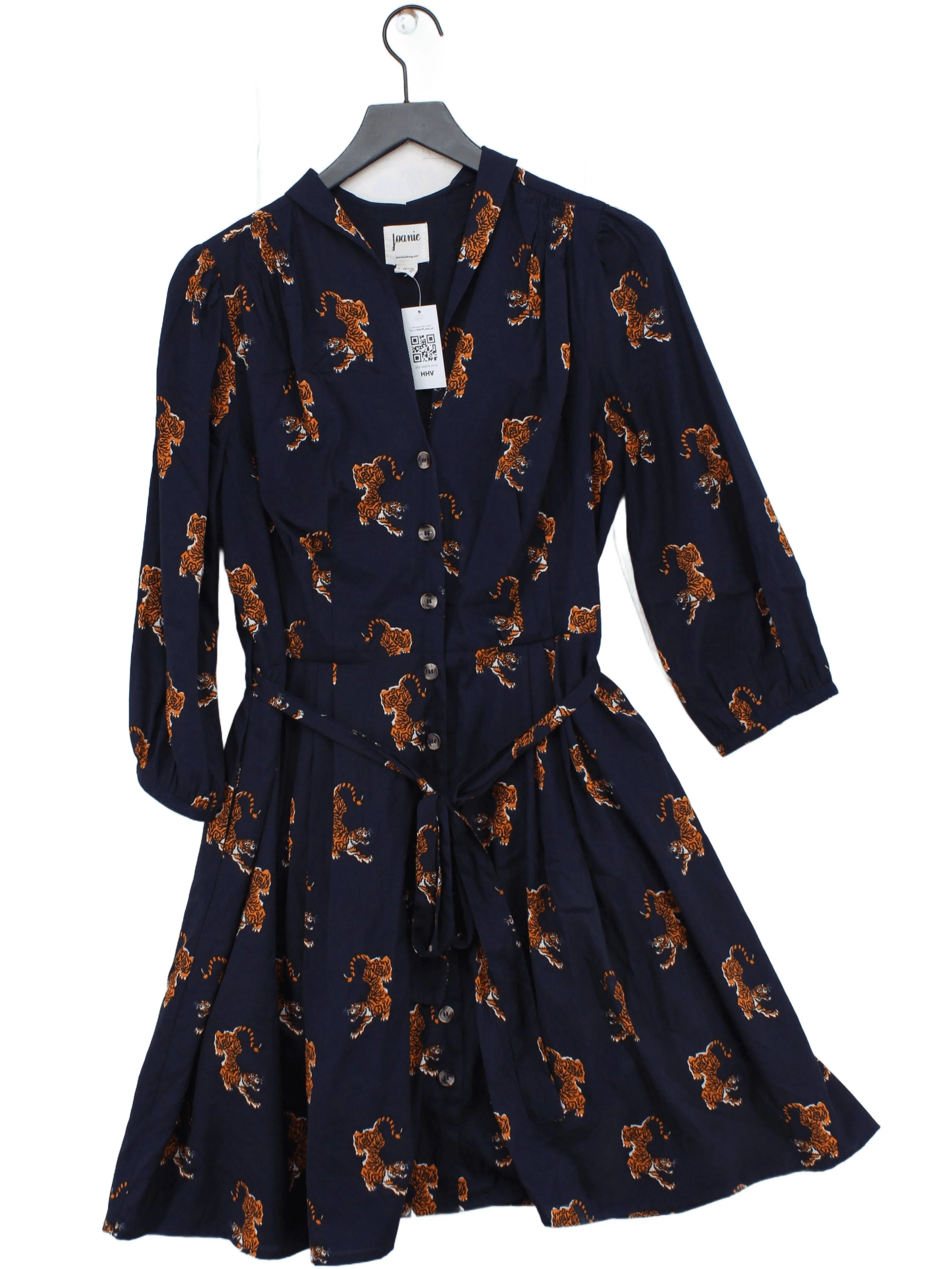 Joanie Shirt Mini Dress UK14 in Blue