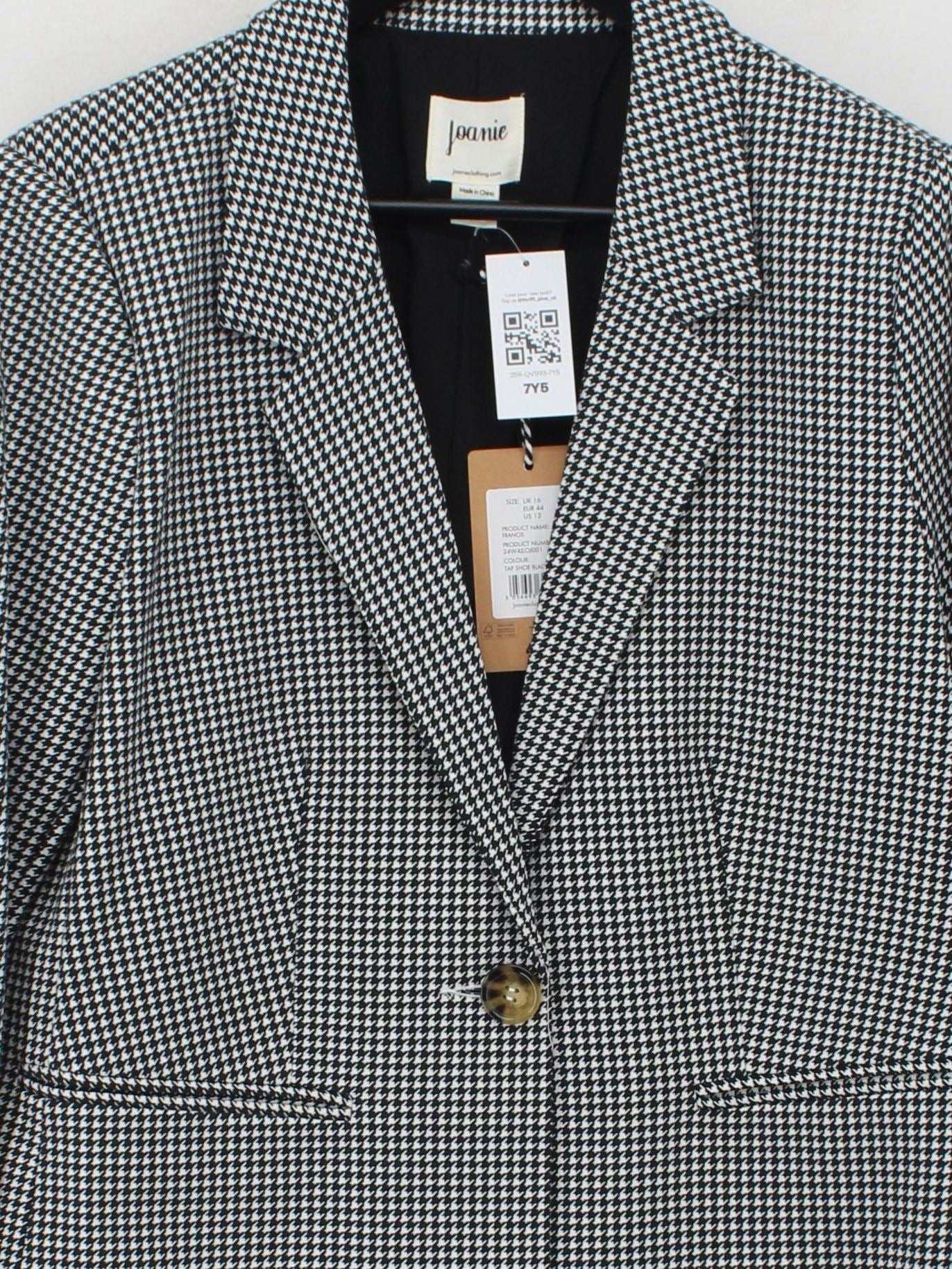 Joanie Women's Blazer UK 16 Black Viscose New with tags - Image 3
