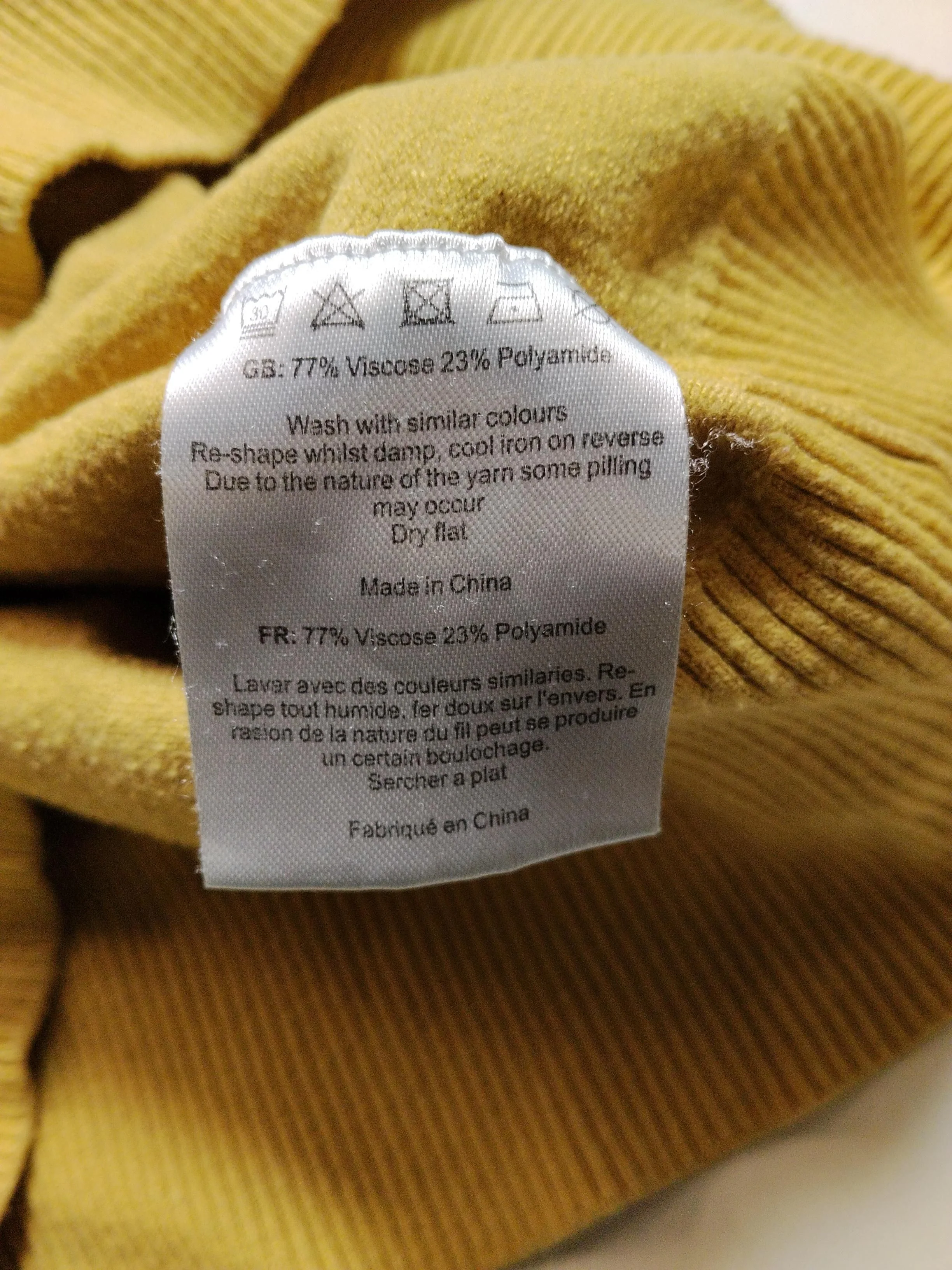 Joanie Women's Jumper S Yellow Graphic Viscose with Polyamide Crew Neck Pullover - Image 7