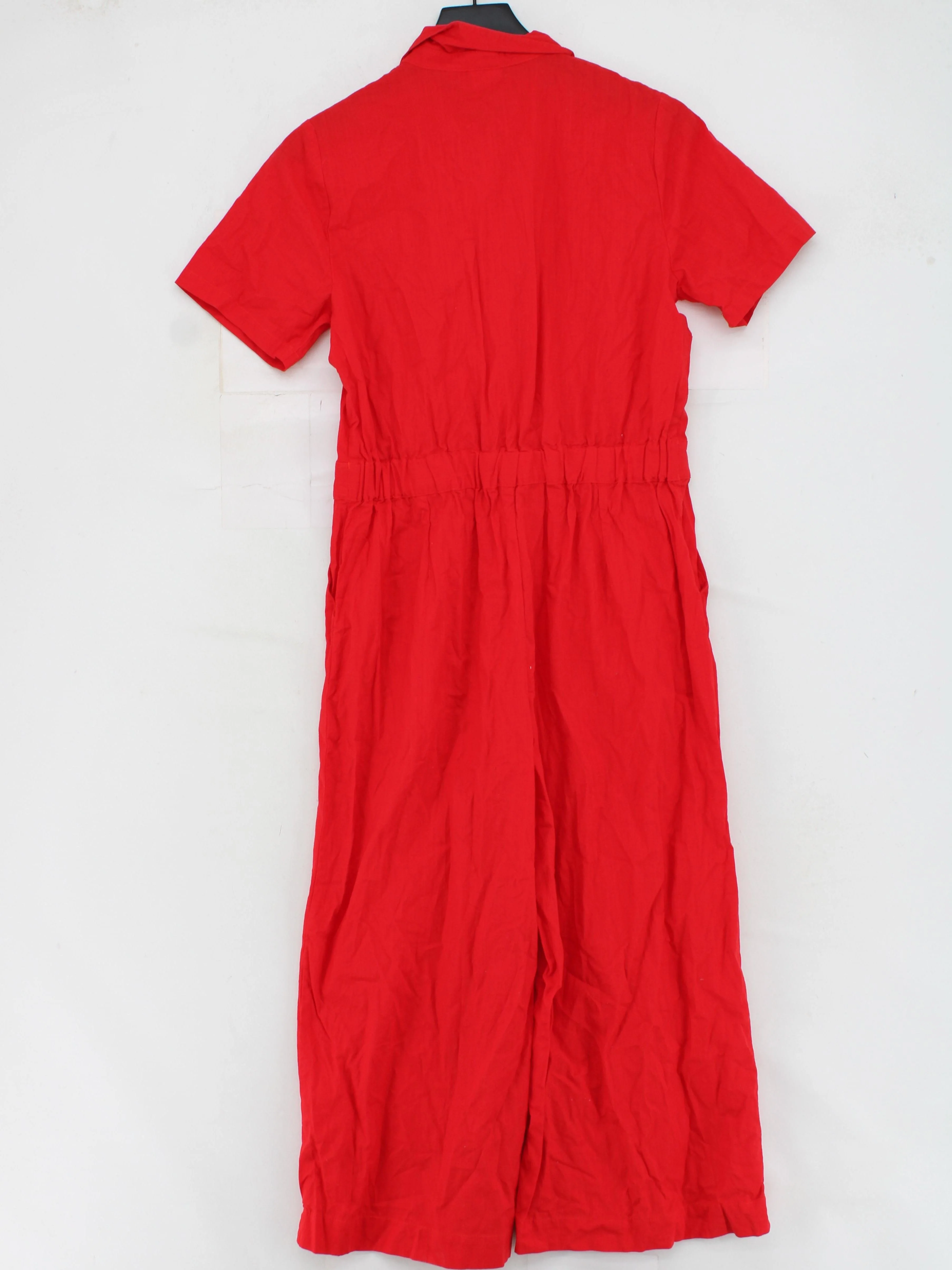Joanie Women's Jumpsuit UK 14 Red Cotton with Elastane Wide-Leg Jumpsuit - Image 2
