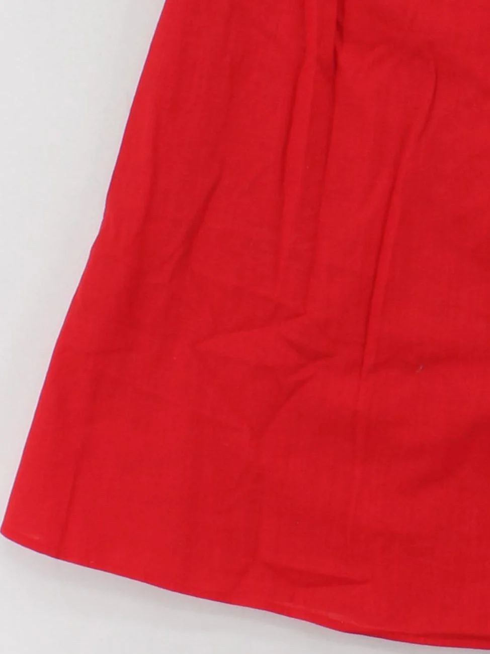 Joanie Women's Midi Skirt UK 10 Red 100% Cotton Midi A-Line - Image 4