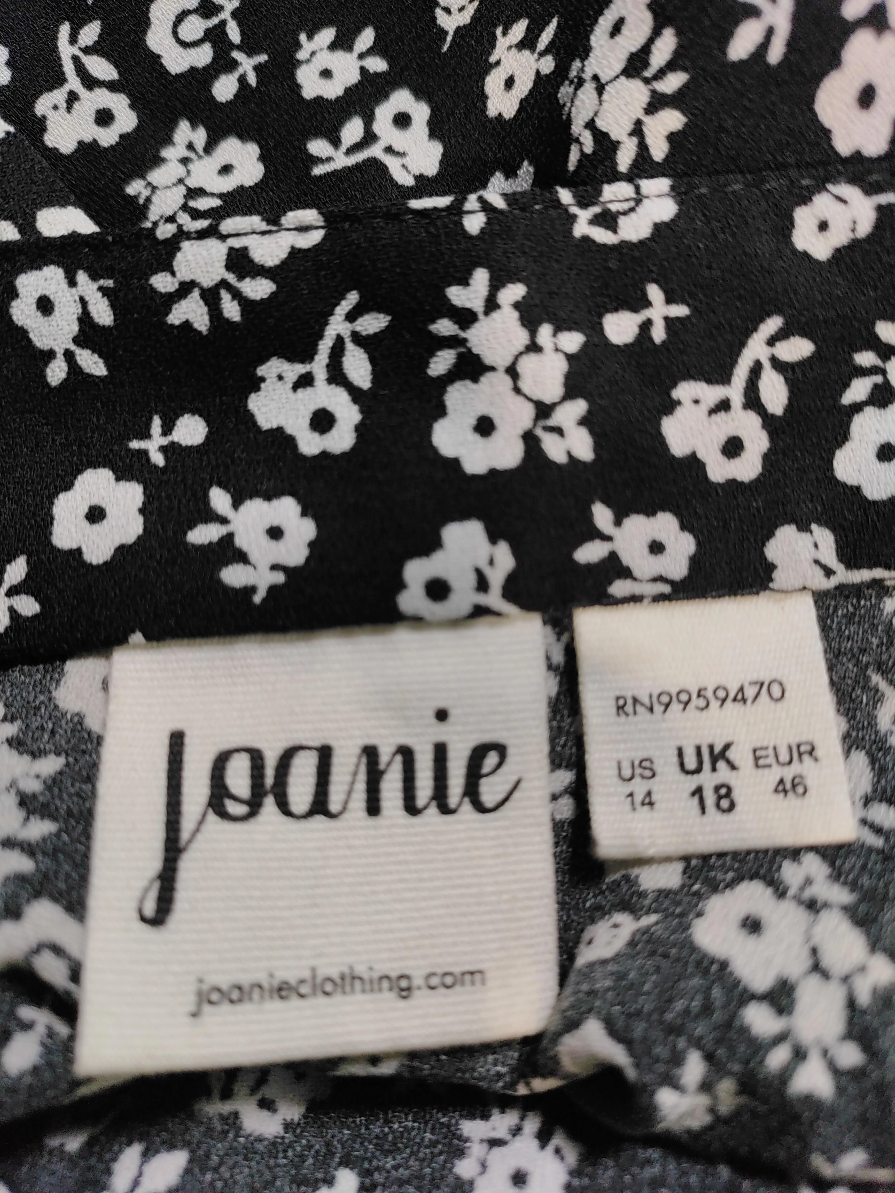 Joanie Women's Mini Skirt UK 18 Black Floral 100% Polyester Short Mini - Image 5