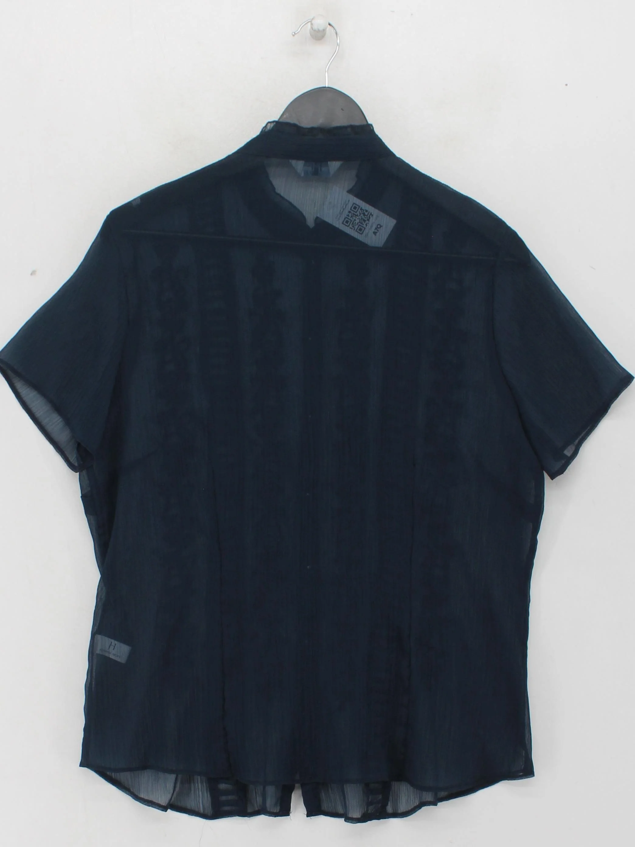 Joanna Hope Women's Blouse UK 16 Blue 100% Polyester Short Sleeve Collared Basic - Image 2