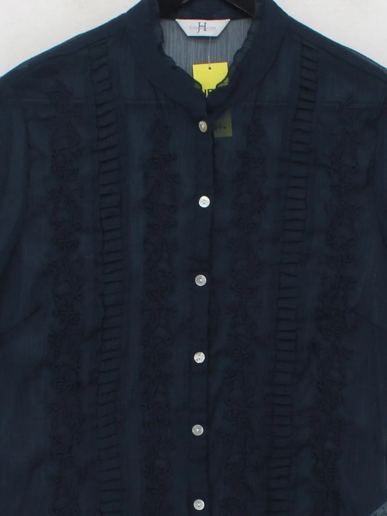 Joanna Hope Women's Blouse UK 16 Blue 100% Polyester Short Sleeve Collared Basic - Image 3