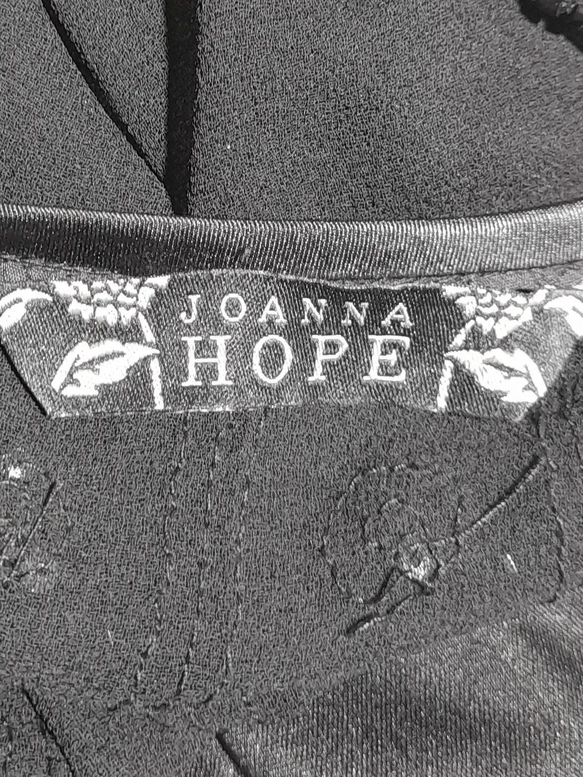 Joanna Hope Women's Top UK 16 Black 100% Polyester 3/4 Sleeve Round Neck Basic - Image 5