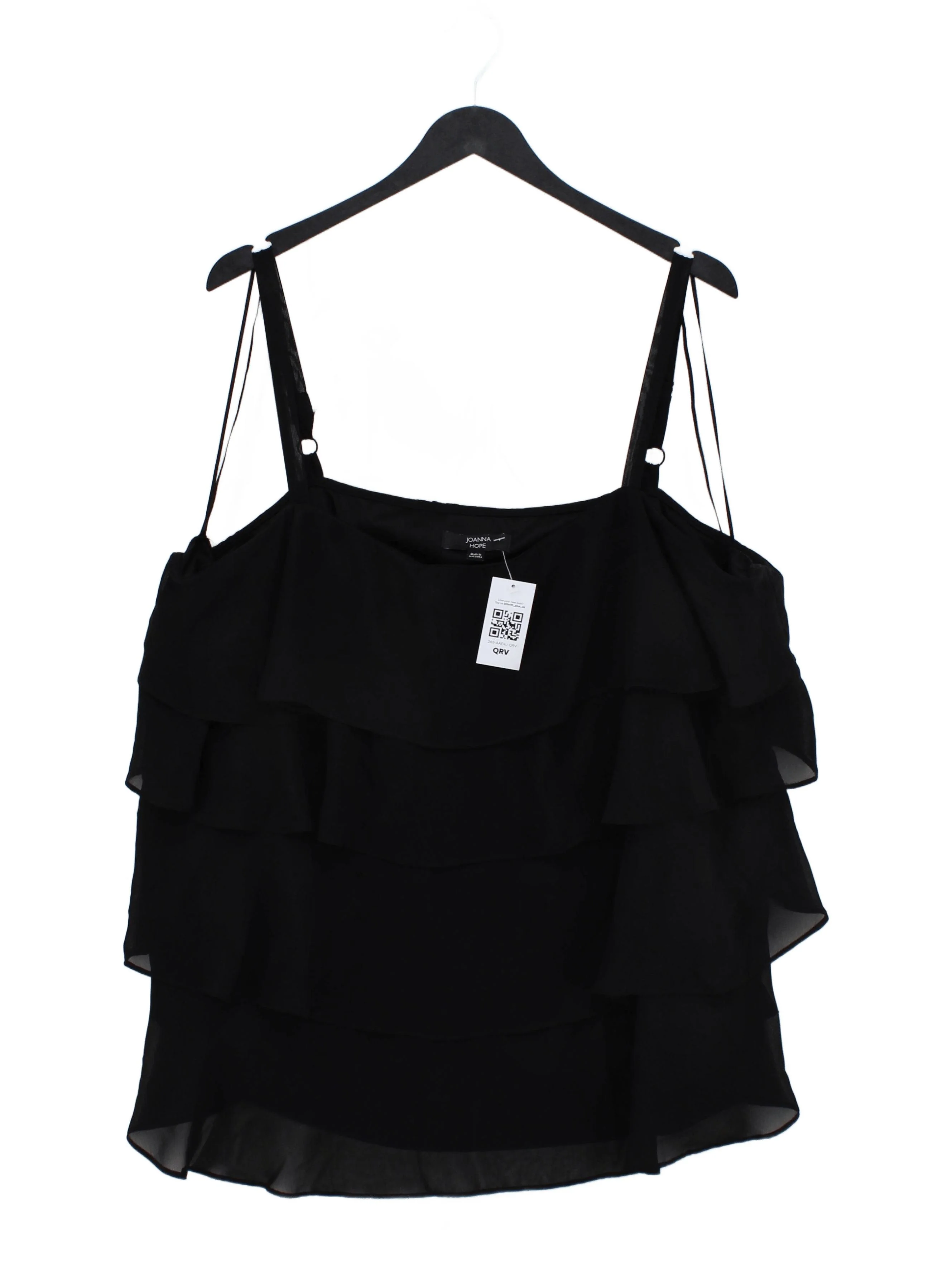 Joanna Hope Women's Top UK 26 Black 100% Polyester Sleeveless Round Neck Basic