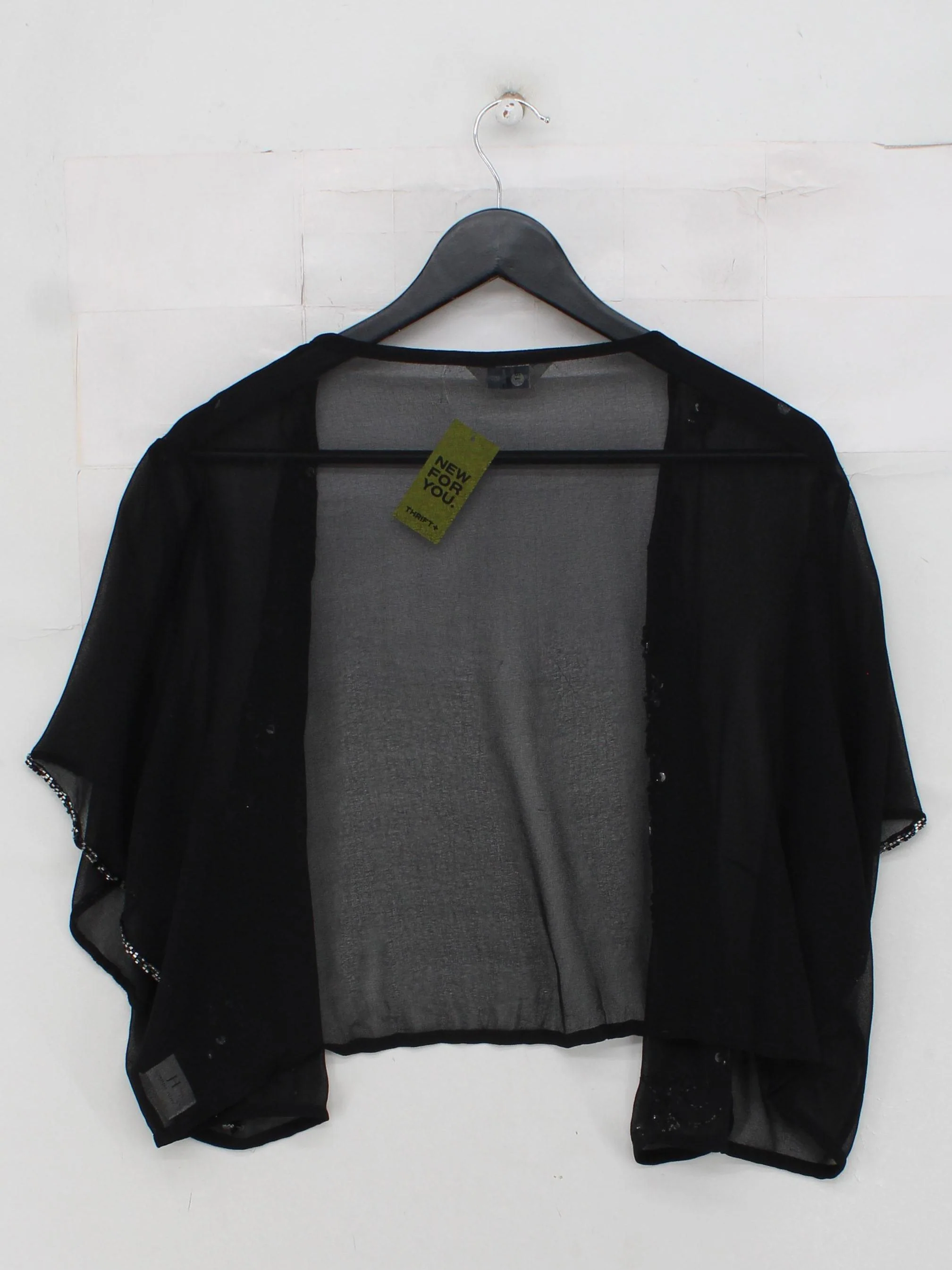 Joanna Hope Women's Top UK 30 Black 100% Polyester Short Sleeve V-Neck Basic - Image 2