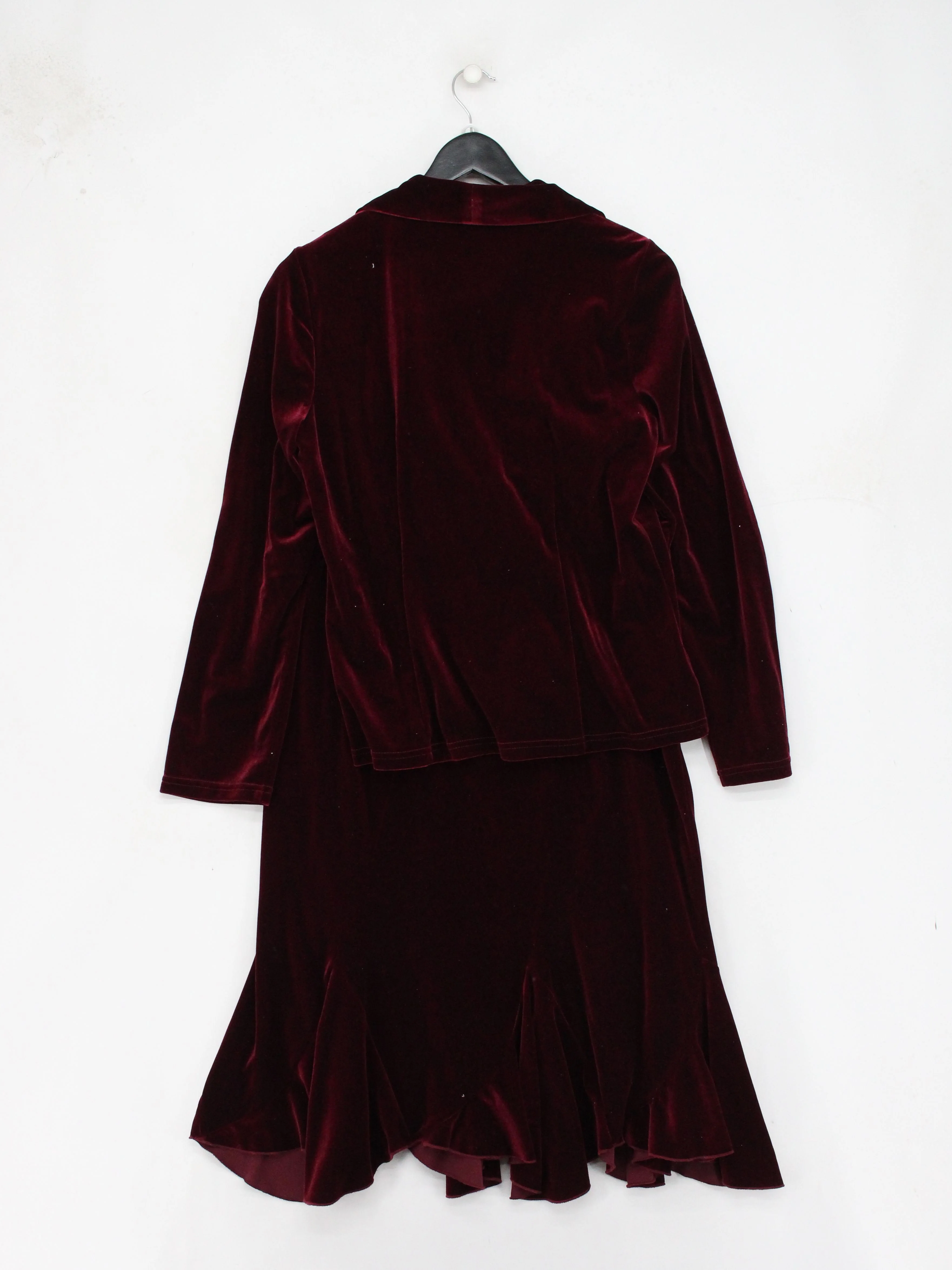Joanna Hope Women's Two Piece Suit UK 12 Red Polyester with Elastane Skirt Suit - Image 2
