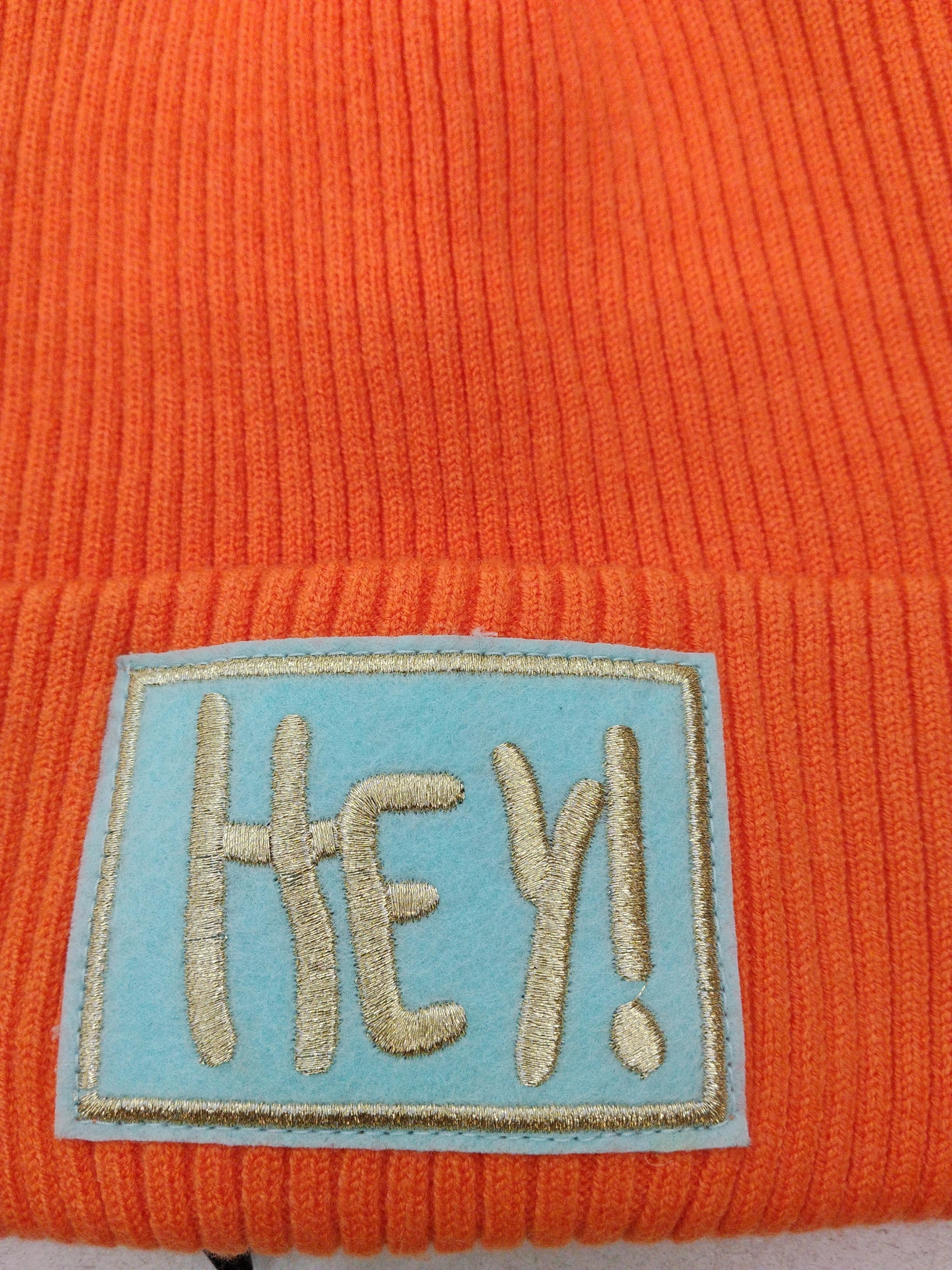 JOANNE HYNES Men's Hat Orange Polyester with Nylon, Acrylic, Viscose Beanie - Image 3