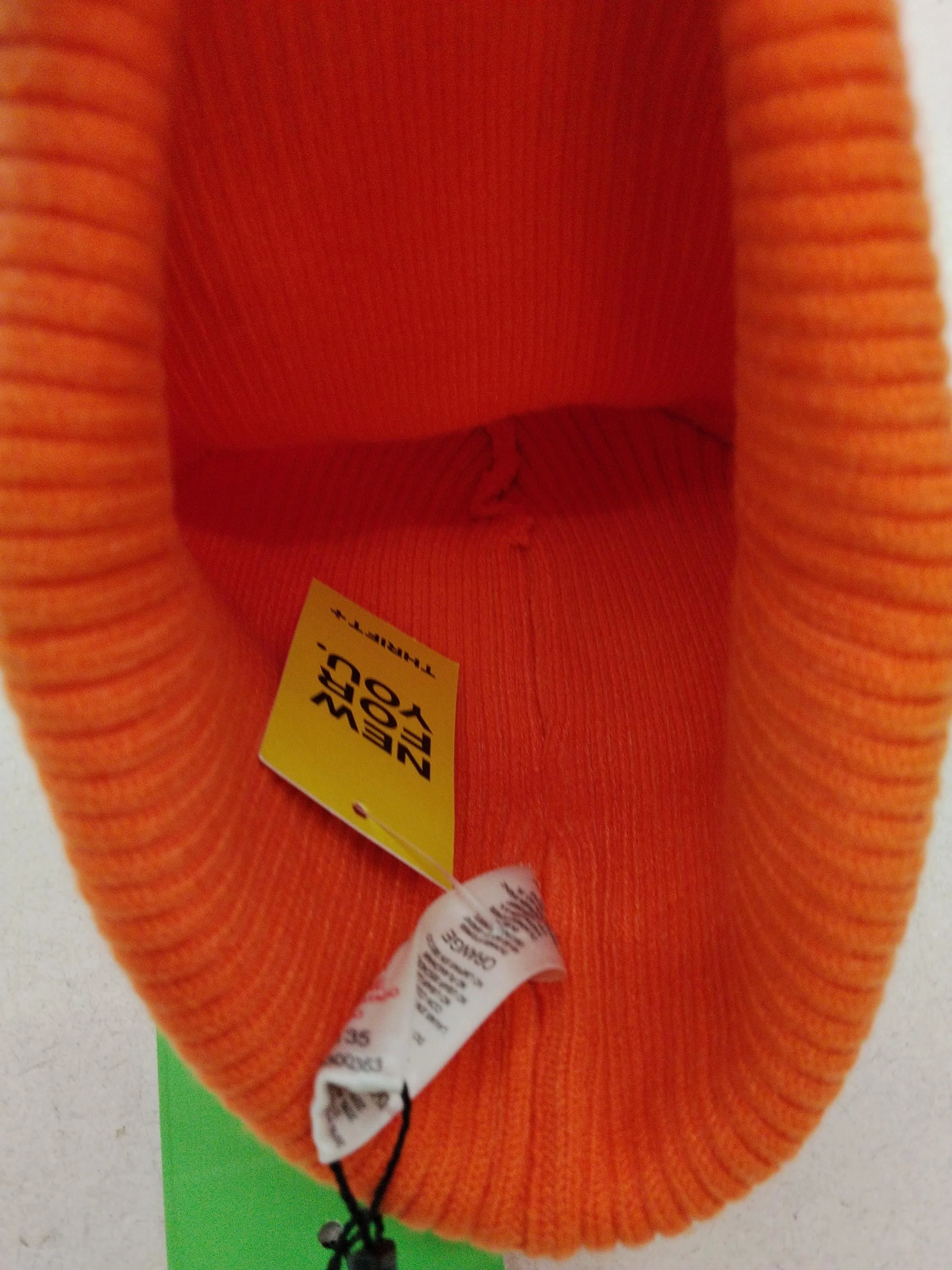 JOANNE HYNES Men's Hat Orange Polyester with Nylon, Acrylic, Viscose Beanie - Image 4