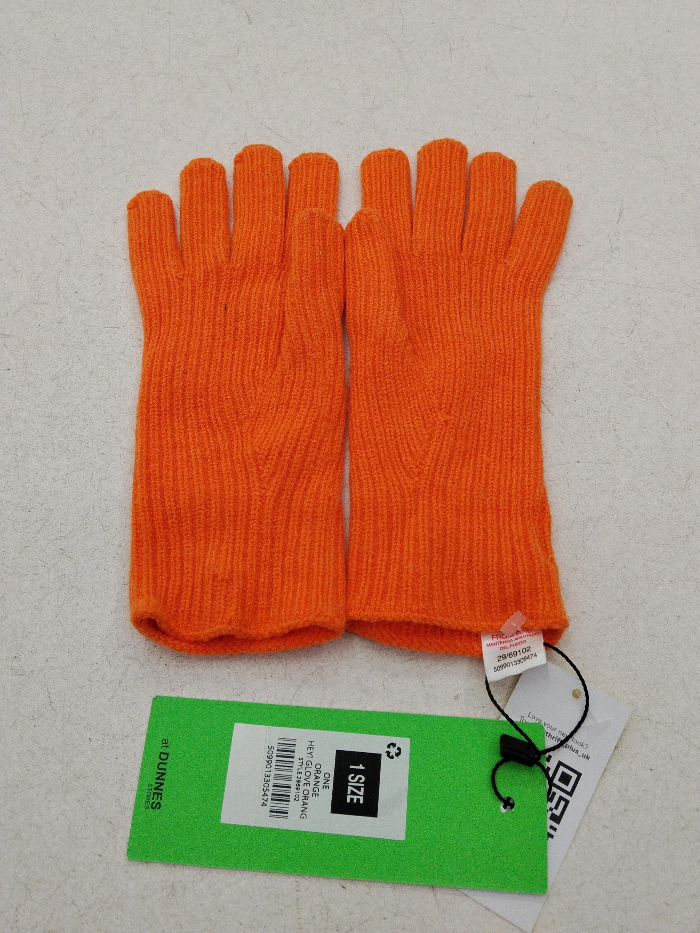 JOANNE HYNES Women's Gloves Orange Polyester with Nylon, Acrylic, Viscose Glove - Image 2