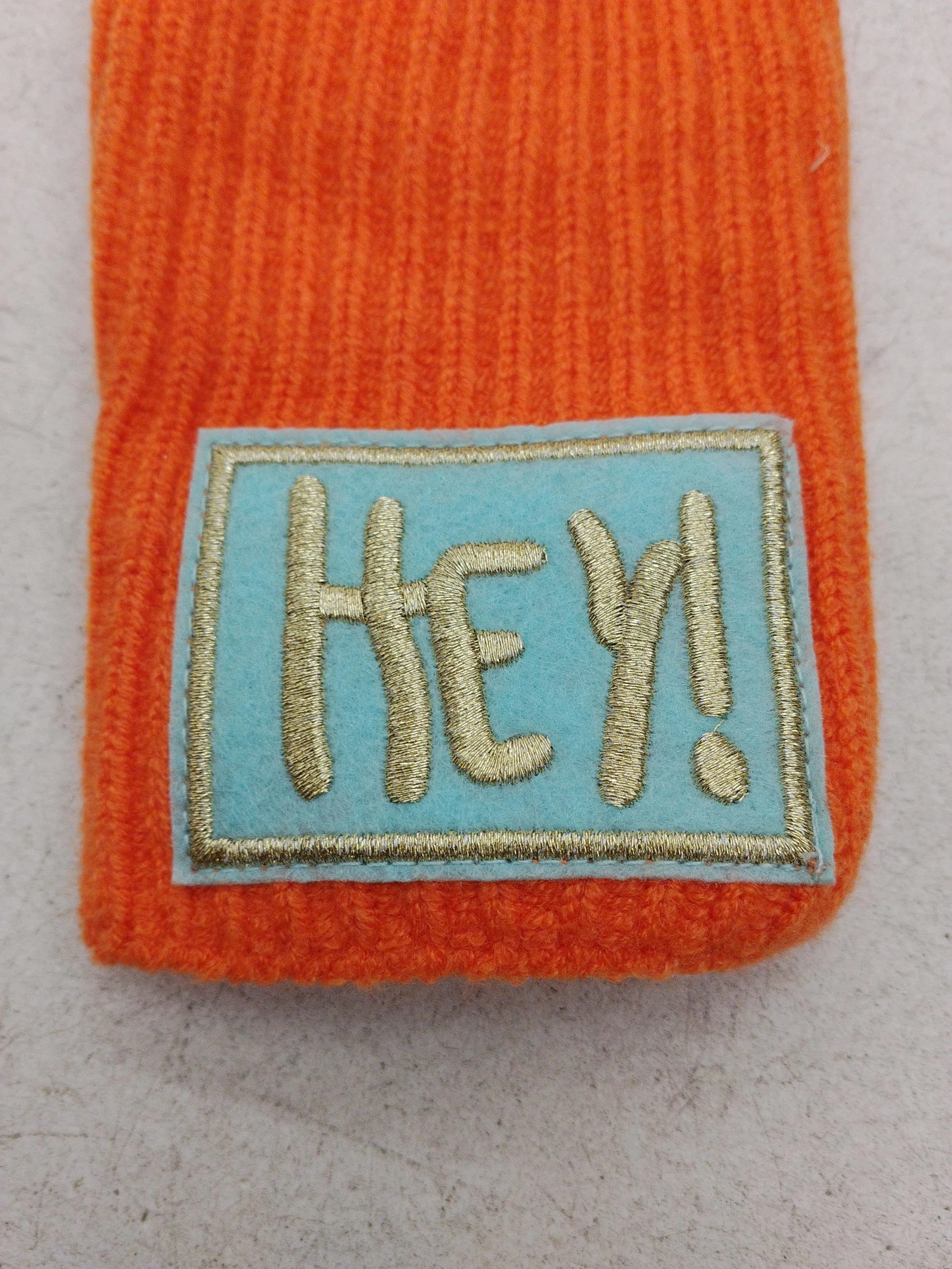 JOANNE HYNES Women's Gloves Orange Polyester with Nylon, Acrylic, Viscose Glove - Image 4