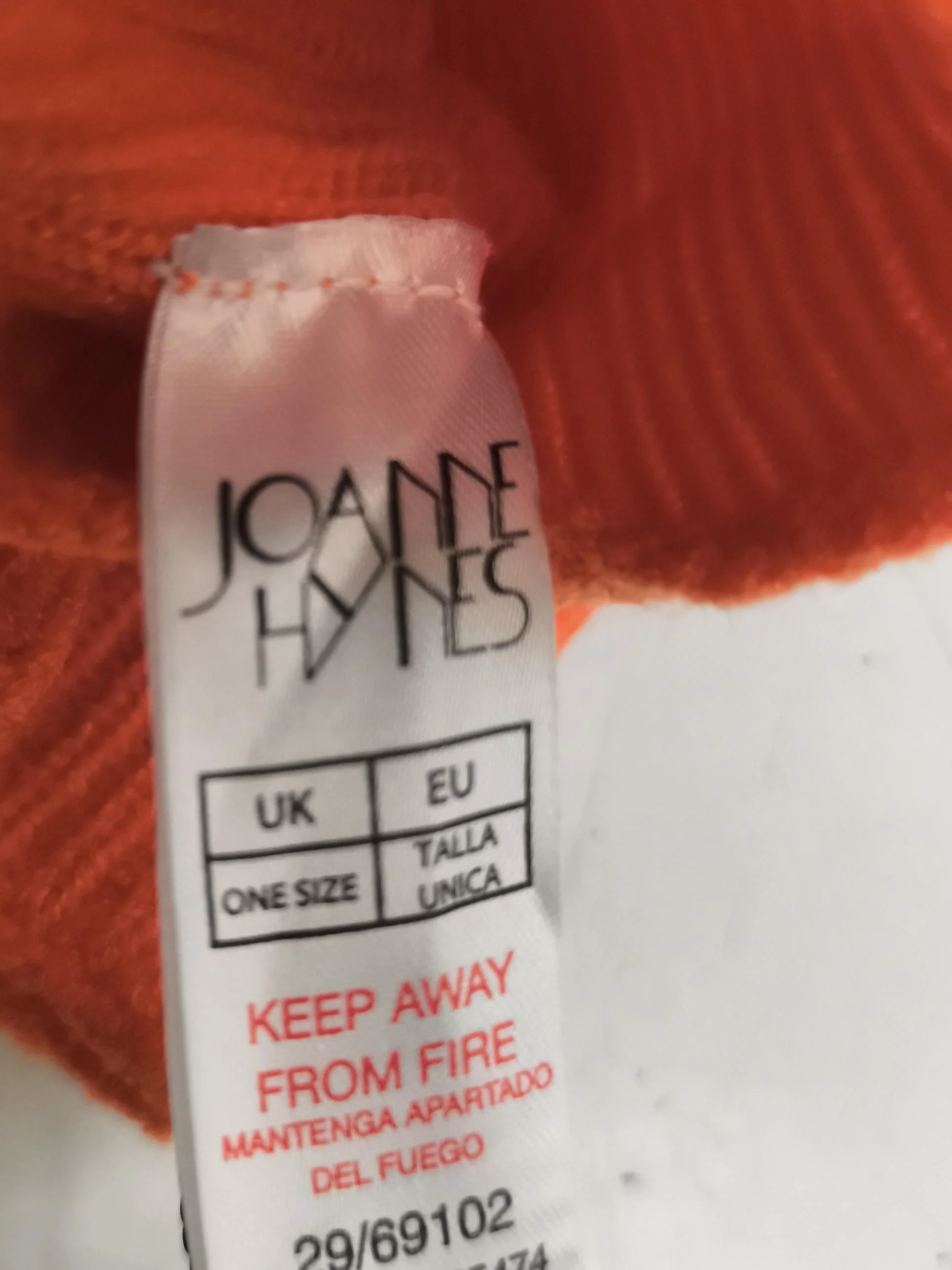 JOANNE HYNES Women's Gloves Orange Polyester with Nylon, Acrylic, Viscose Glove - Image 5