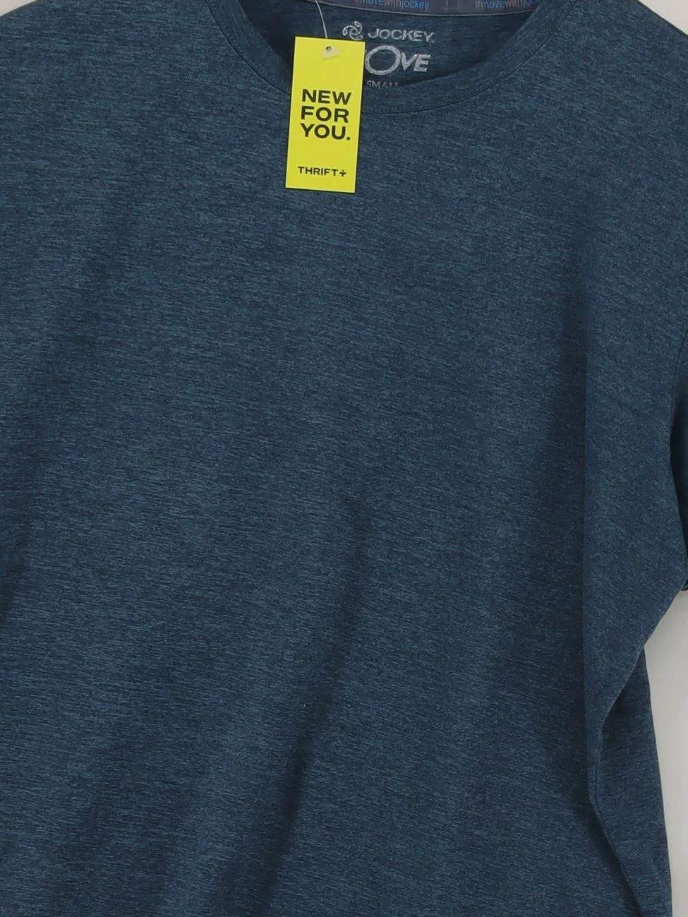 Jockey Men's T-Shirt S Blue 100% Polyester Basic - Image 3