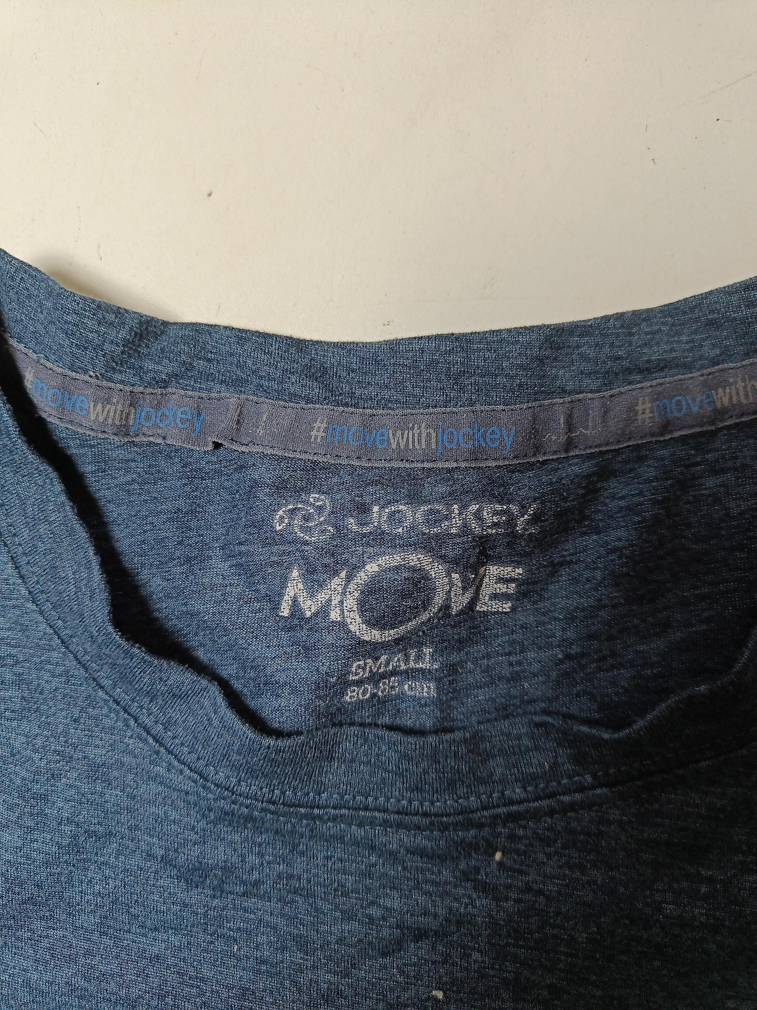 Jockey Men's T-Shirt S Blue 100% Polyester Basic - Image 5