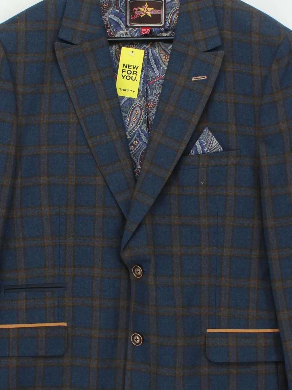 Joe Browns Men's Blazer Chest: 44 in Blue Polyester with Viscose Overcoat - Image 3