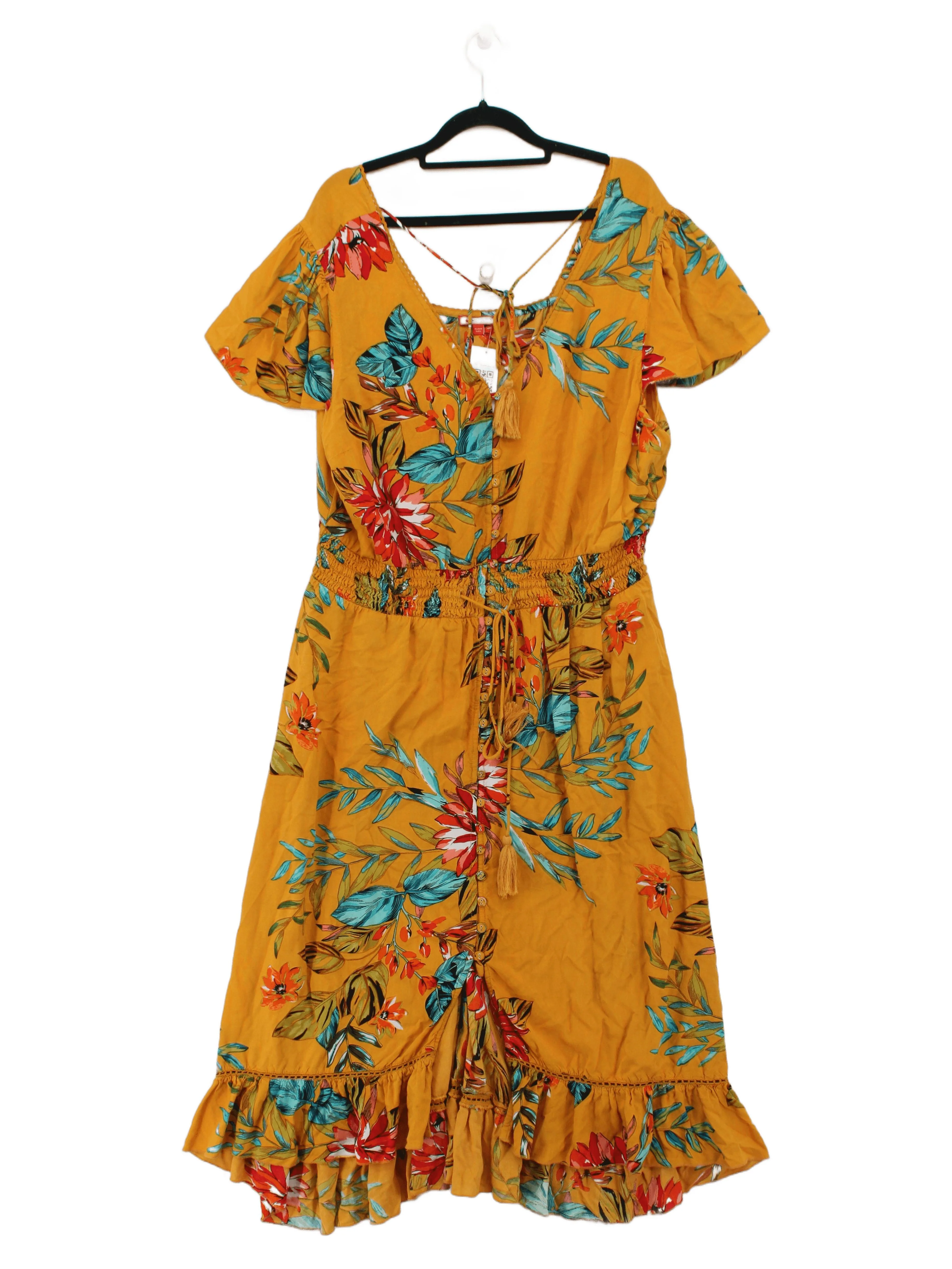 Joe Browns Shirt Midi Dress UK20 in Yellow