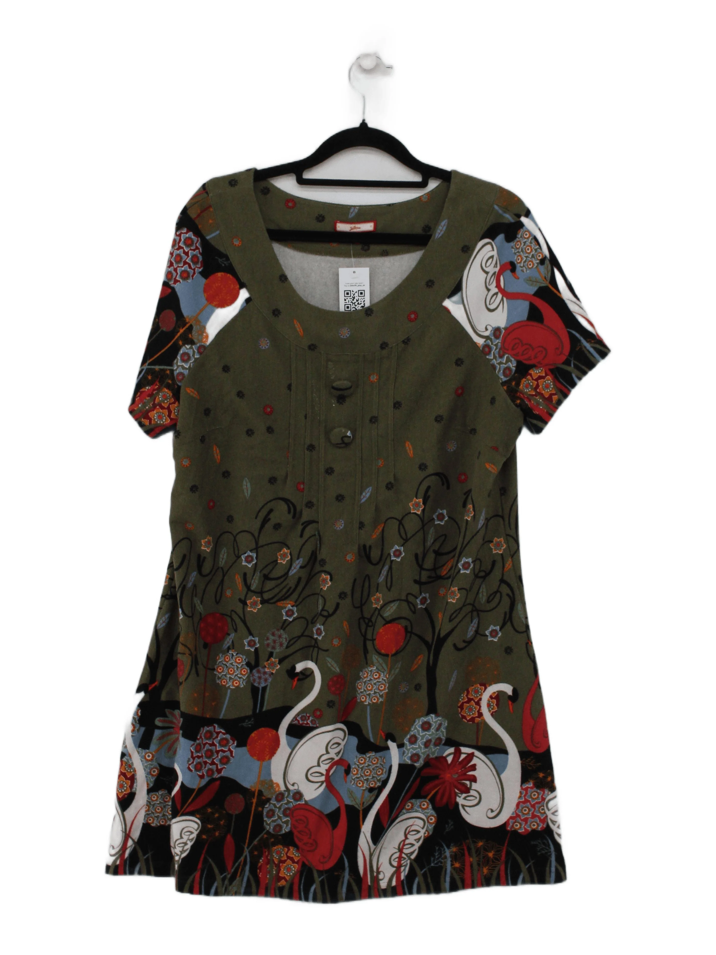 Joe Browns T-Shirt Mini Dress UK16 in Green