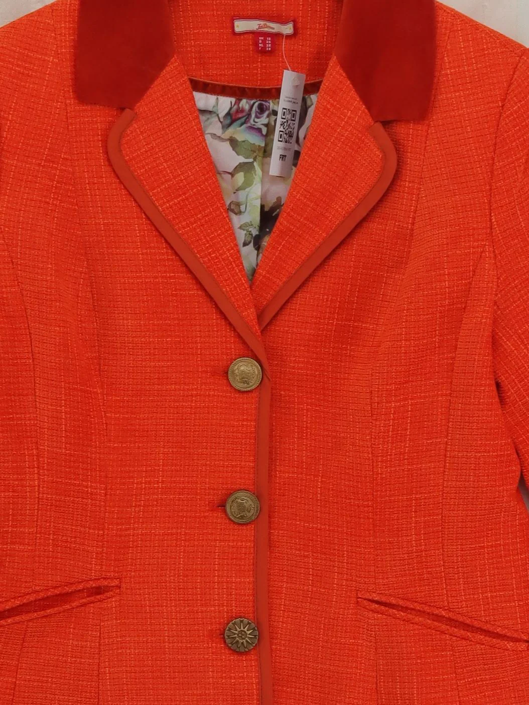 Joe Browns Women's Blazer UK 10 Orange 100% Other Overcoat - Image 3