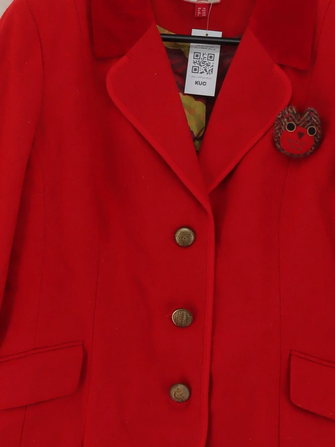 Joe Browns Women's Blazer UK 16 Red Polyester with Acrylic, Wool Overcoat - Image 3