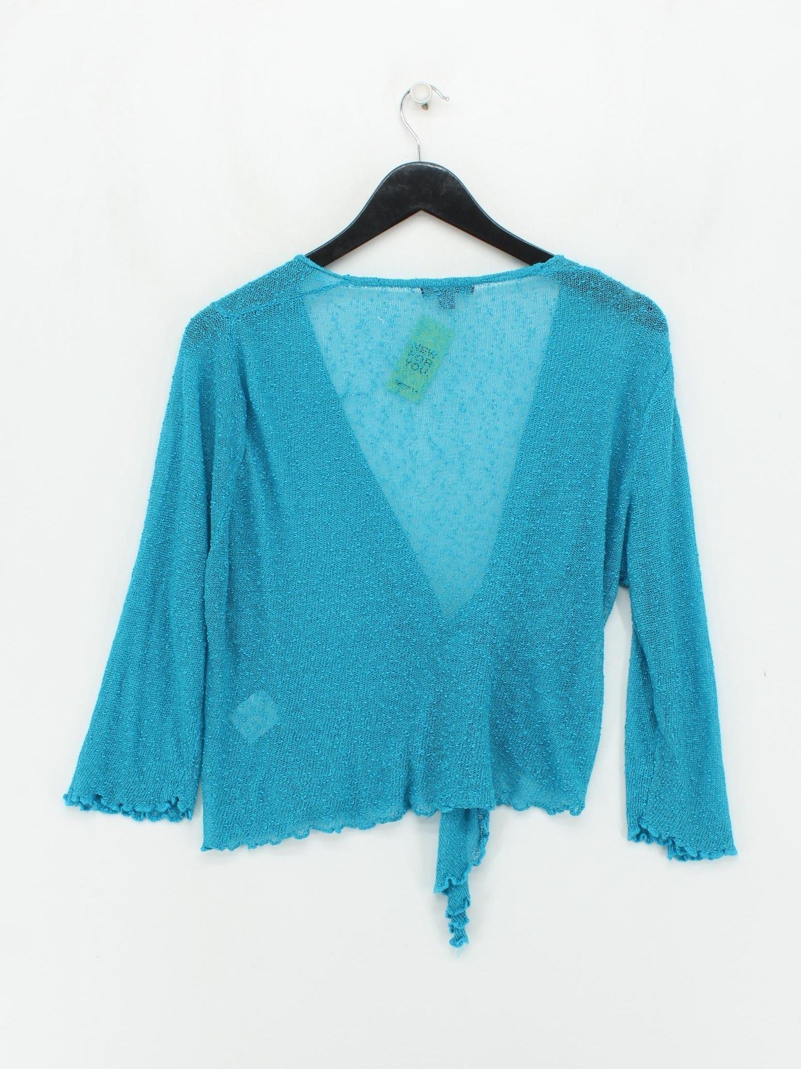 Joe Browns Women's Cardigan L Blue Acrylic with Polyamide V-Neck Cardigan - Image 2