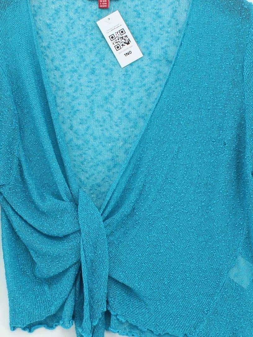 Joe Browns Women's Cardigan L Blue Acrylic with Polyamide V-Neck Cardigan - Image 3