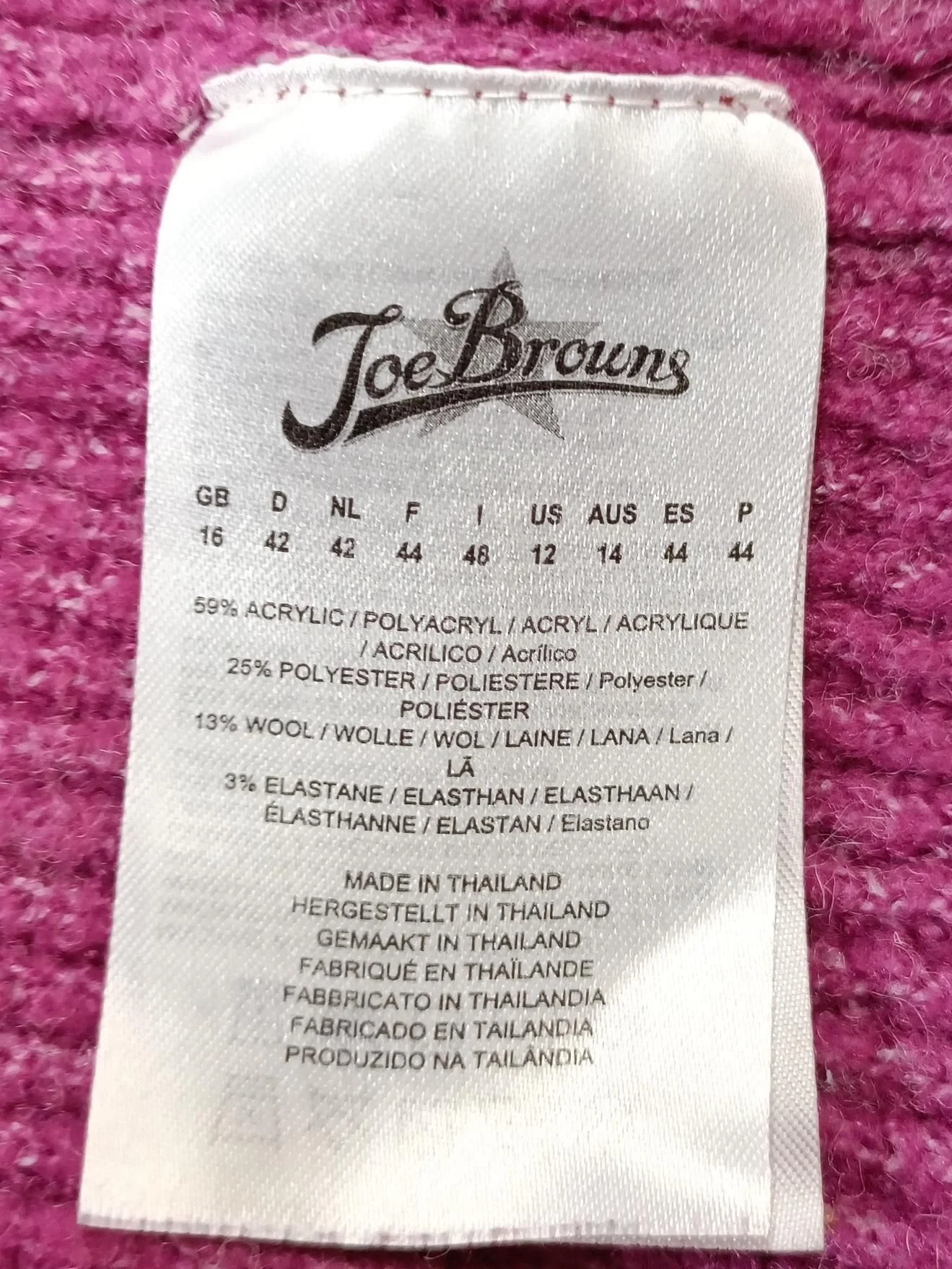 Joe Browns Women's Cardigan UK 16 Pink Acrylic - Image 7