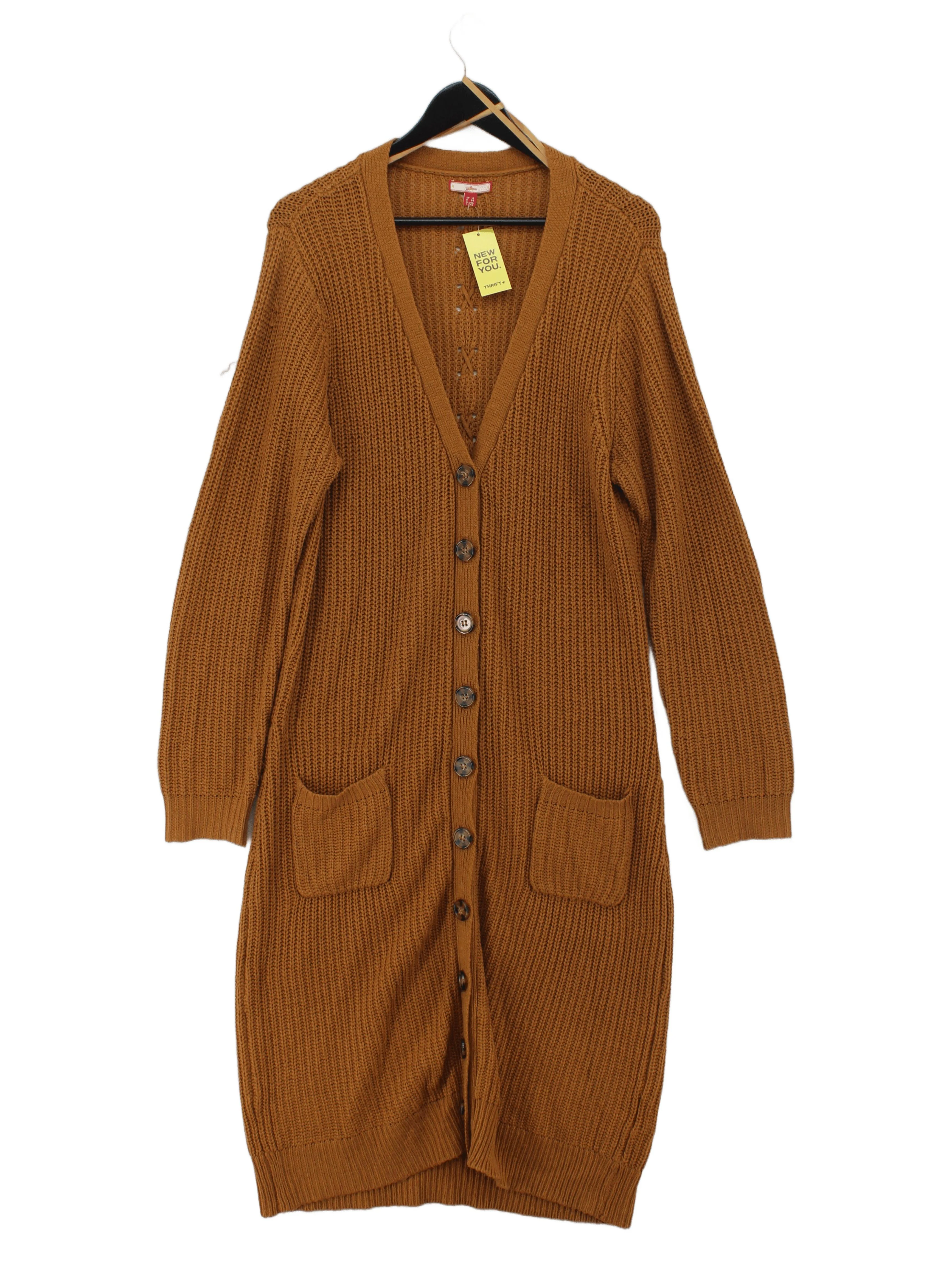Joe Browns Women's Cardigan XL Tan 100% Acrylic V-Neck Cardigan