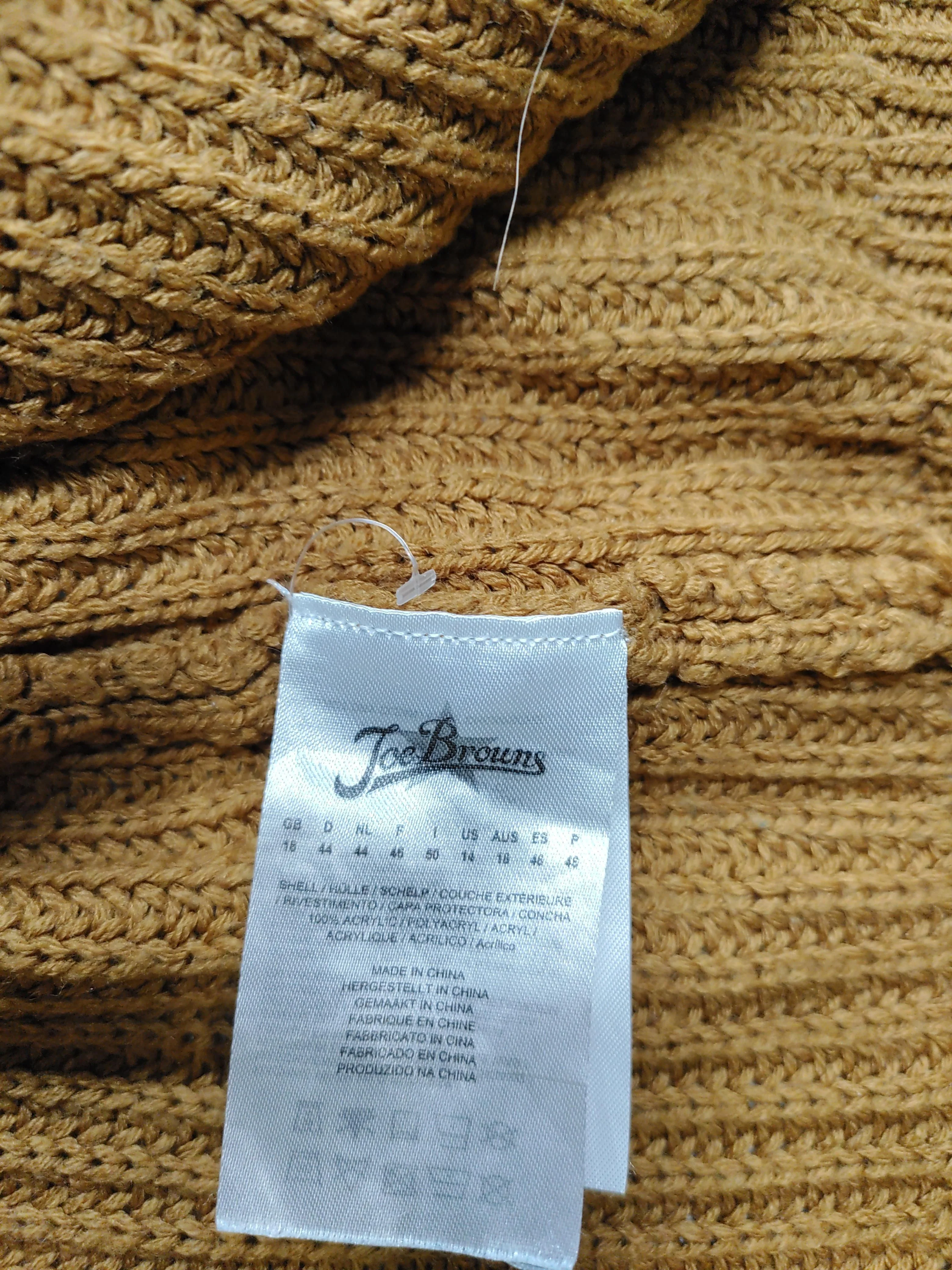 Joe Browns Women's Cardigan XL Tan 100% Acrylic V-Neck Cardigan - Image 7