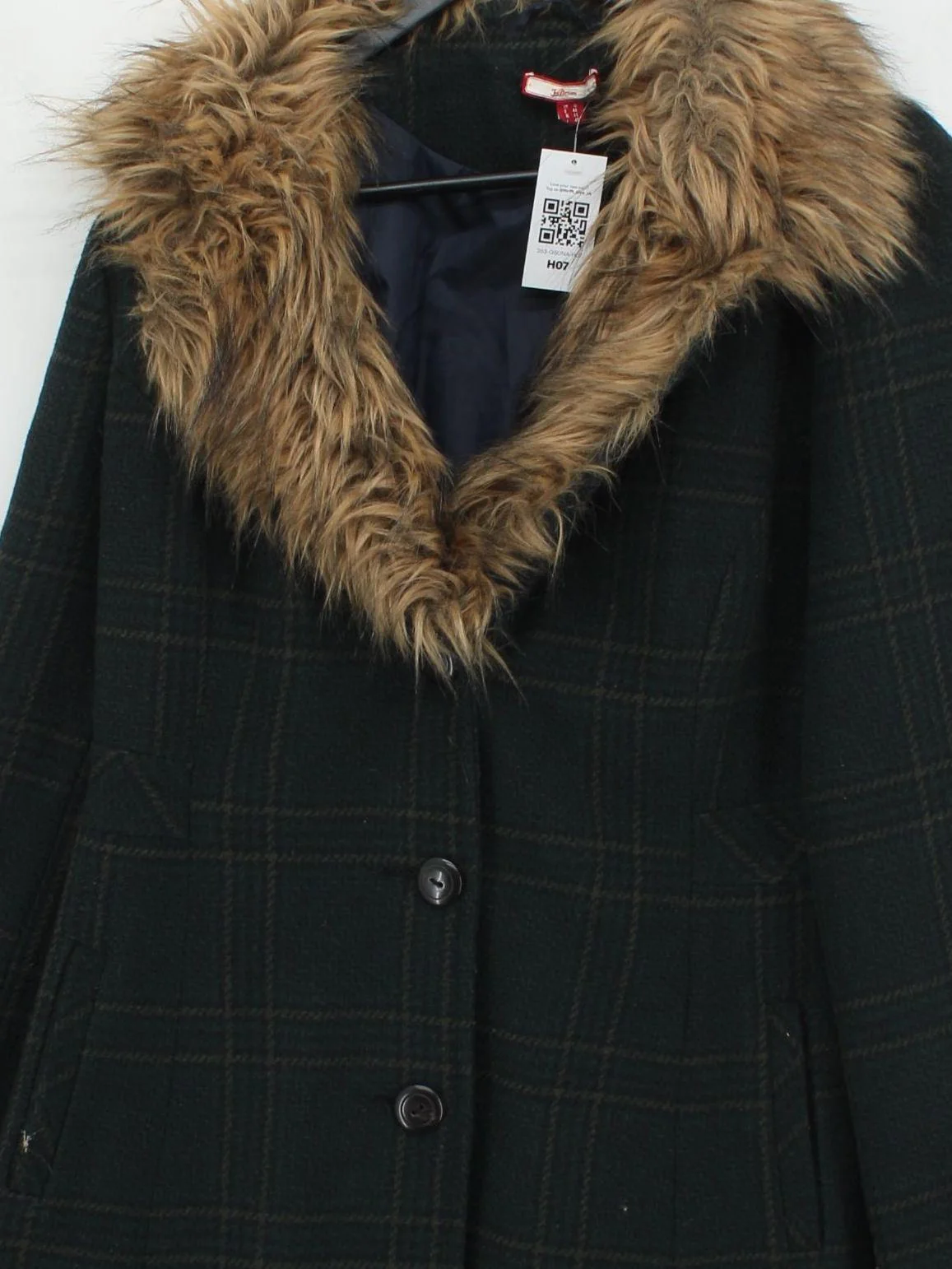 Joe Browns Women's Coat UK 18 Green Polyester with Acrylic, Wool Overcoat - Image 3