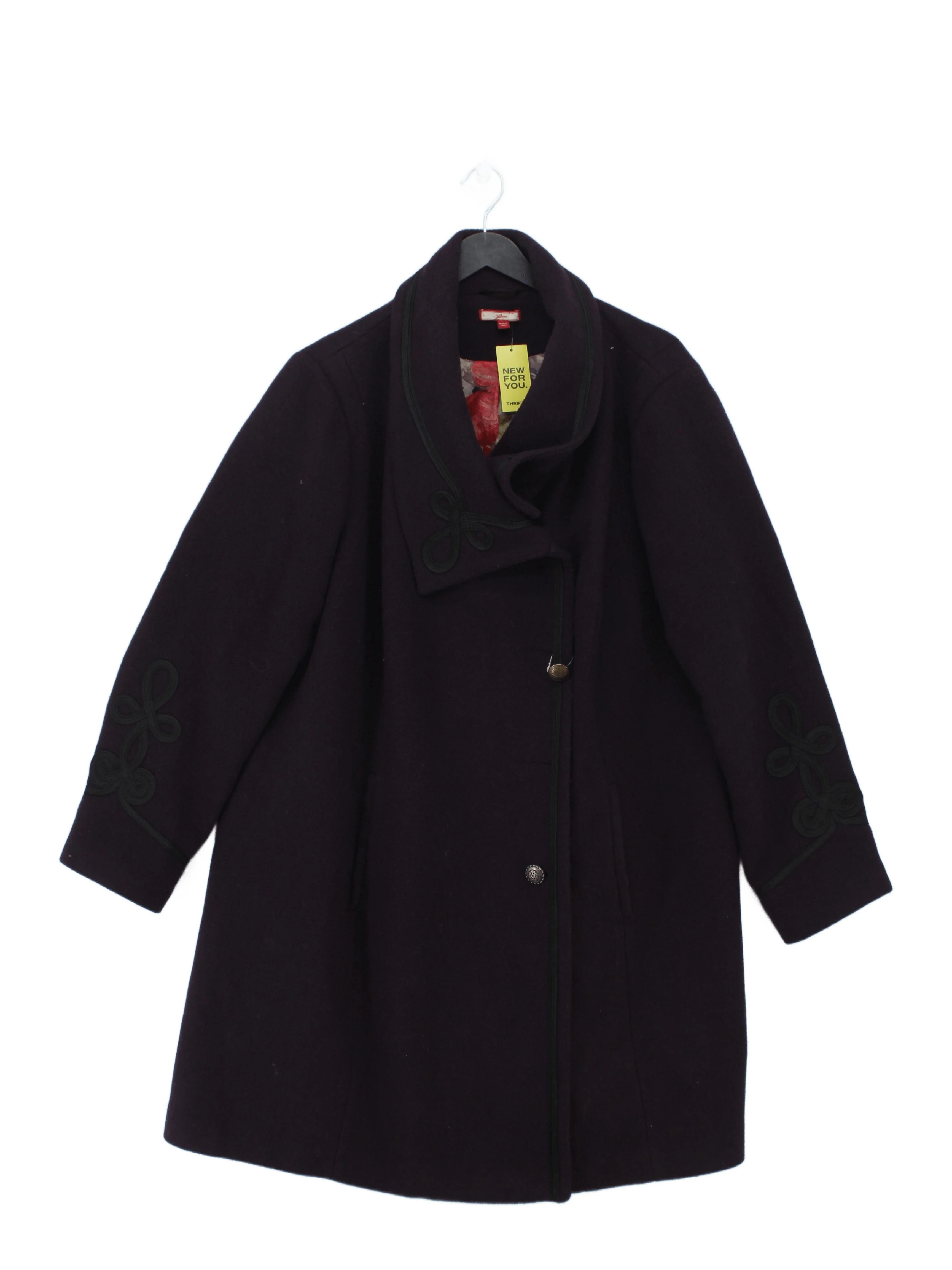 Joe Browns Women's Coat UK 24 Purple Wool