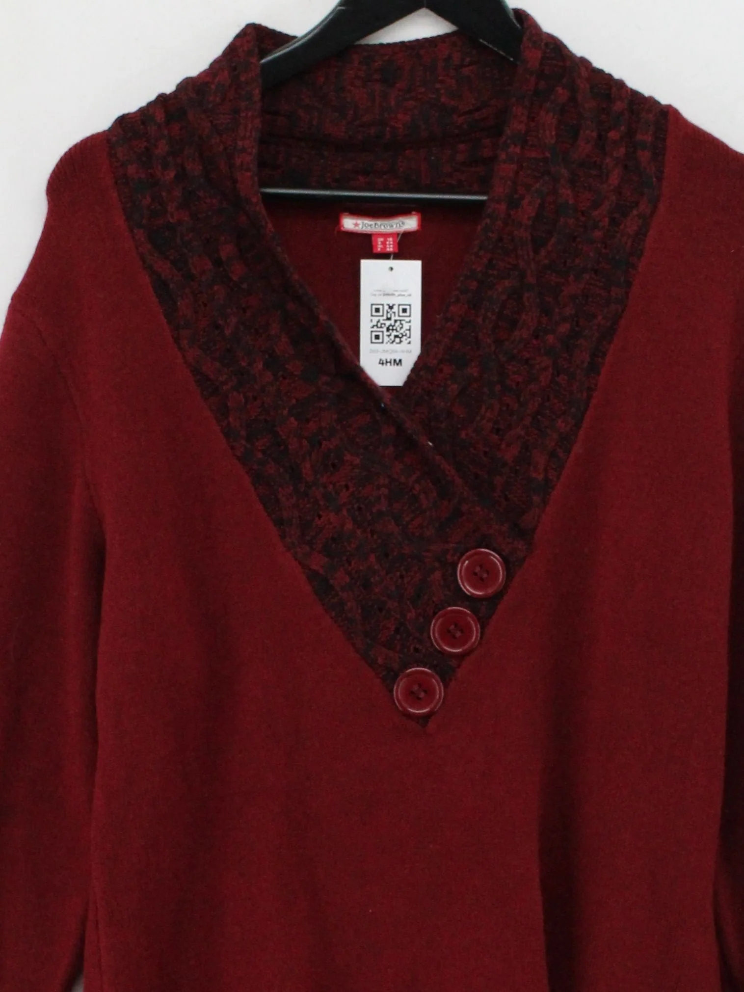 Joe Browns Women's Jumper UK 18 Red Acrylic with Polyamide Pullover - Image 3