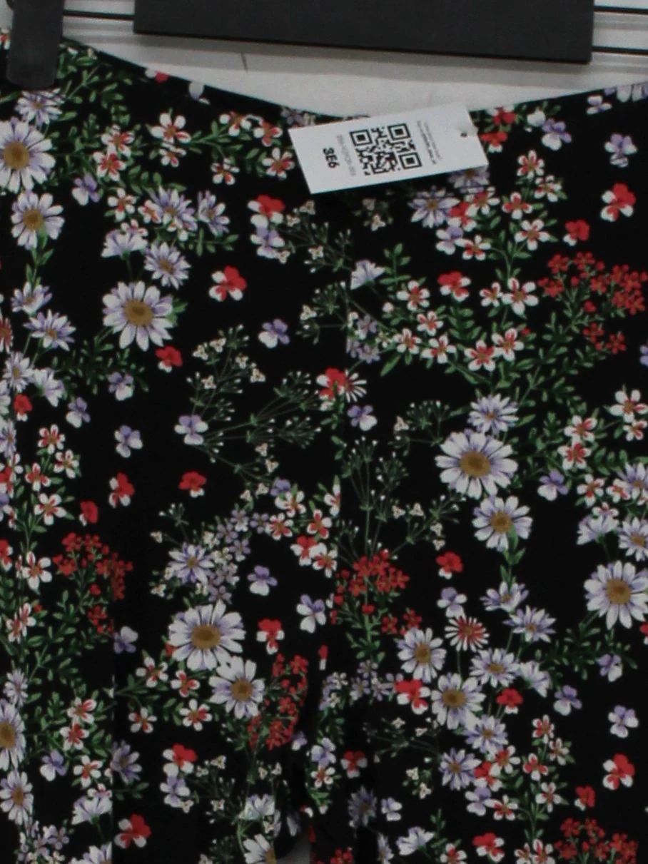 Joe Browns Women's Leggings UK 12 Black Floral Viscose with Elastane Full length - Image 3
