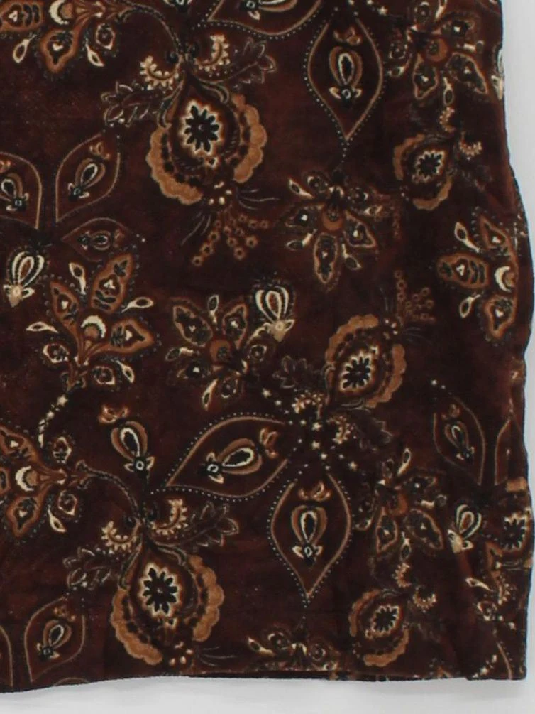 Joe Browns Women's Mini Skirt XL Brown Paisley 100% Cotton Short Mini - Image 4