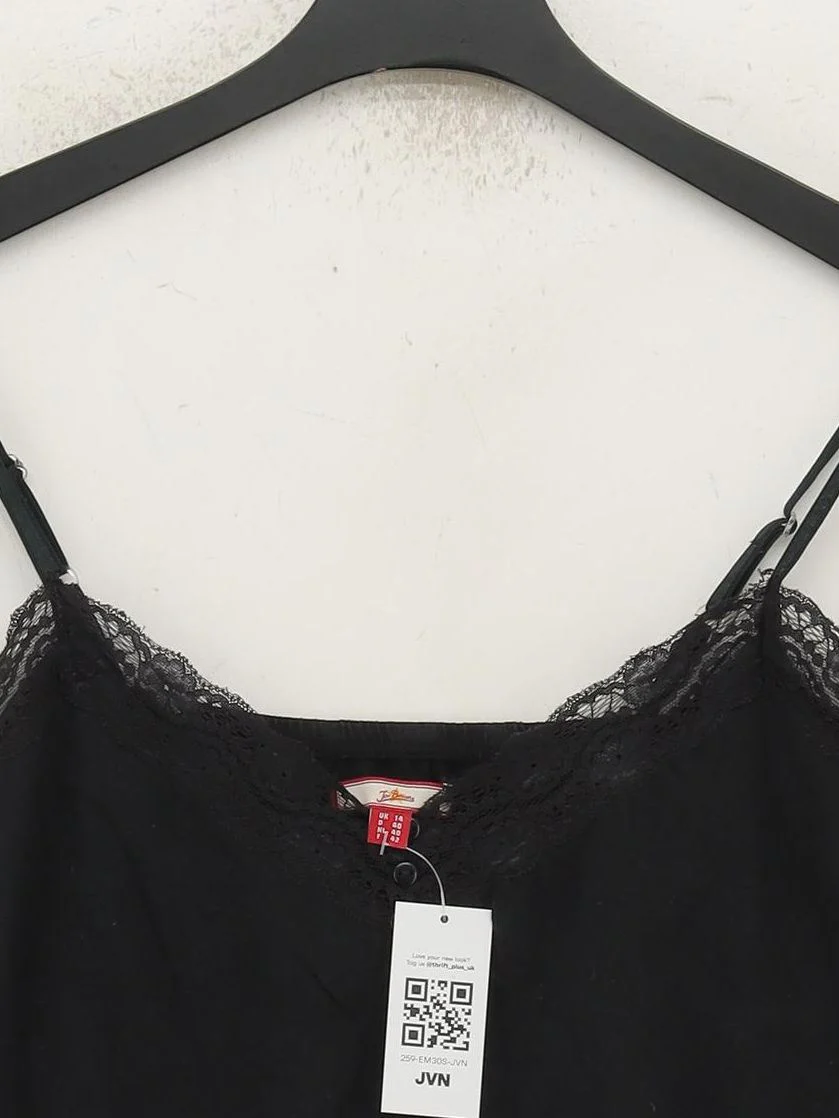 Joe Browns Women's T-Shirt L Black 100% Cotton Sleeveless Square Neck Camisole - Image 3