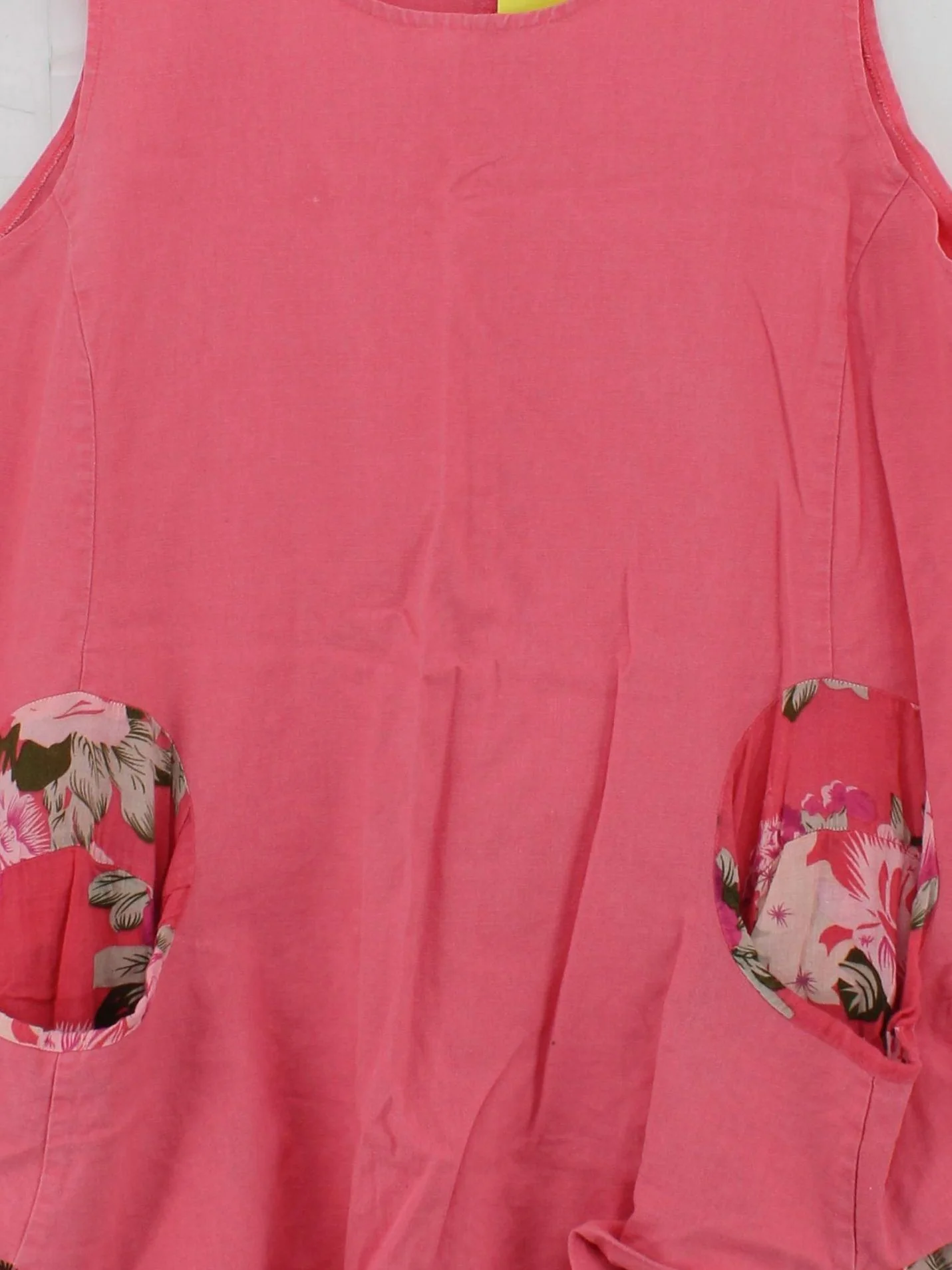 Joe Browns Women's Top L Pink Linen with Cotton Sleeveless Round Neck Tunic - Image 3
