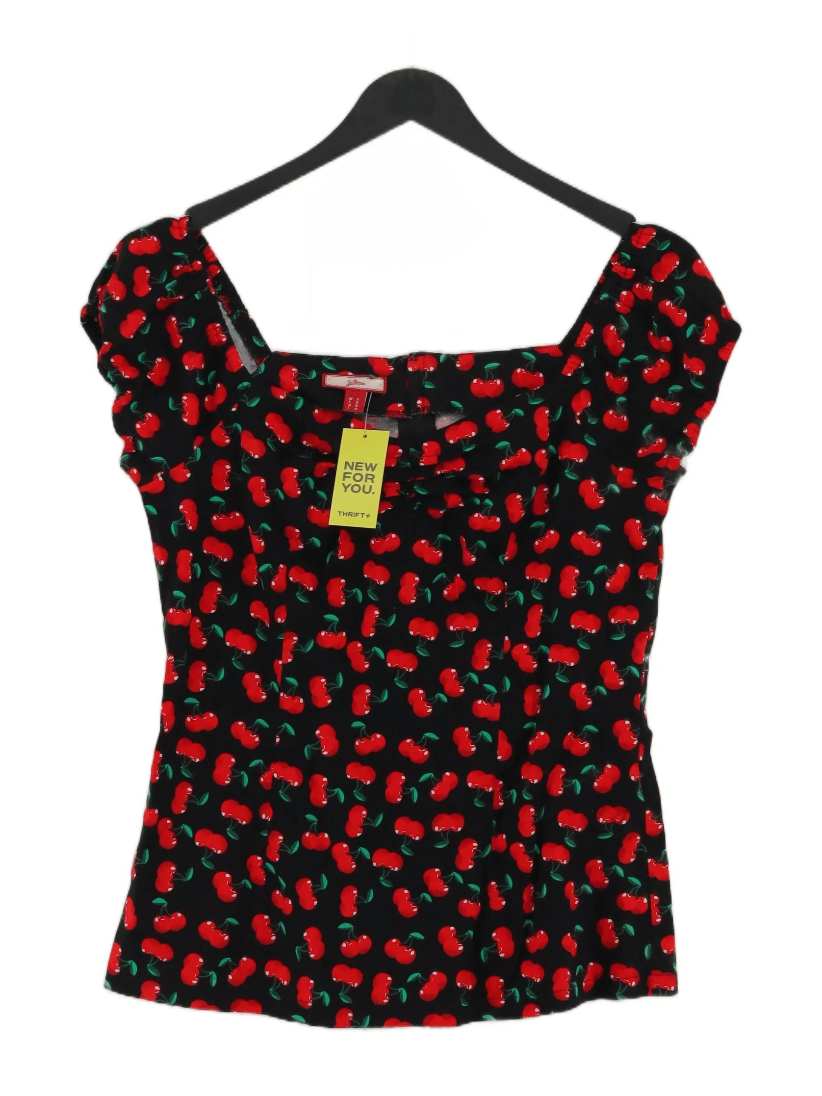 Joe Browns Women's Top UK 12 Black Cotton with Elastane Basic
