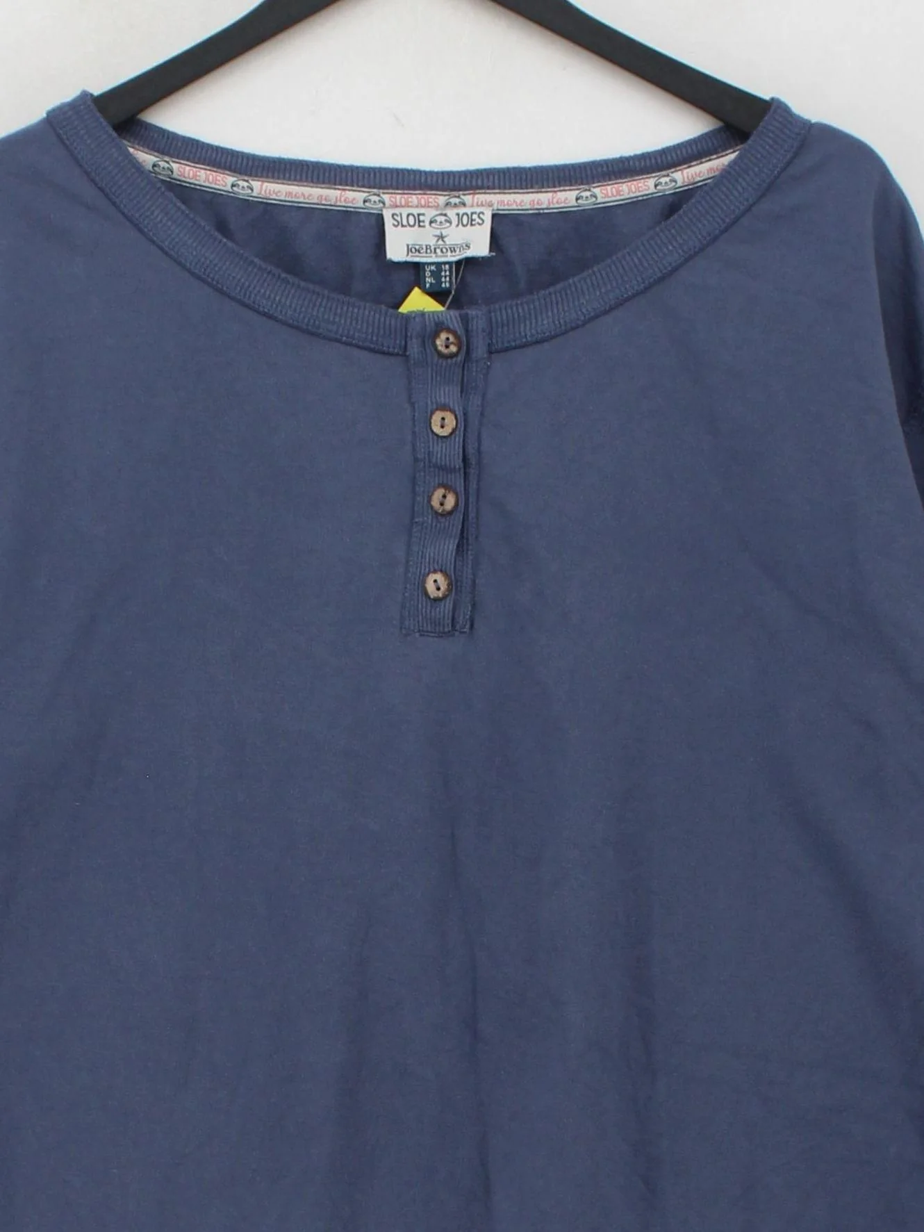 Joe Browns Women's Top UK 18 Blue Cotton with Elastane Basic - Image 3