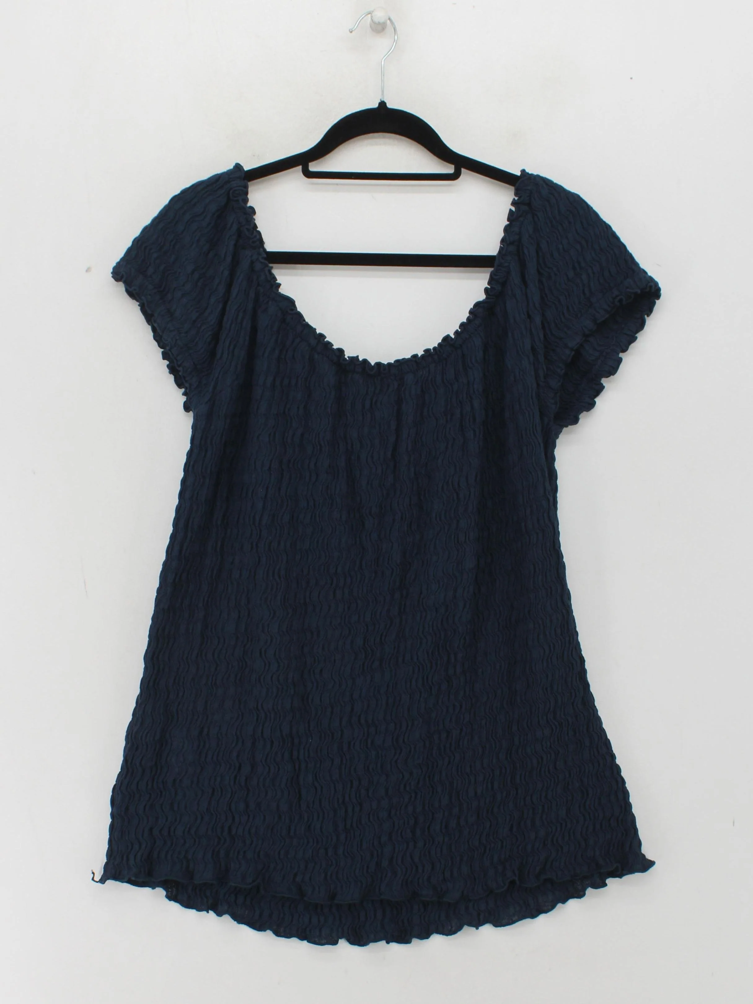 Joe Browns Women's Top UK 20 Blue Cotton with Polyester, Elastane Basic - Image 2