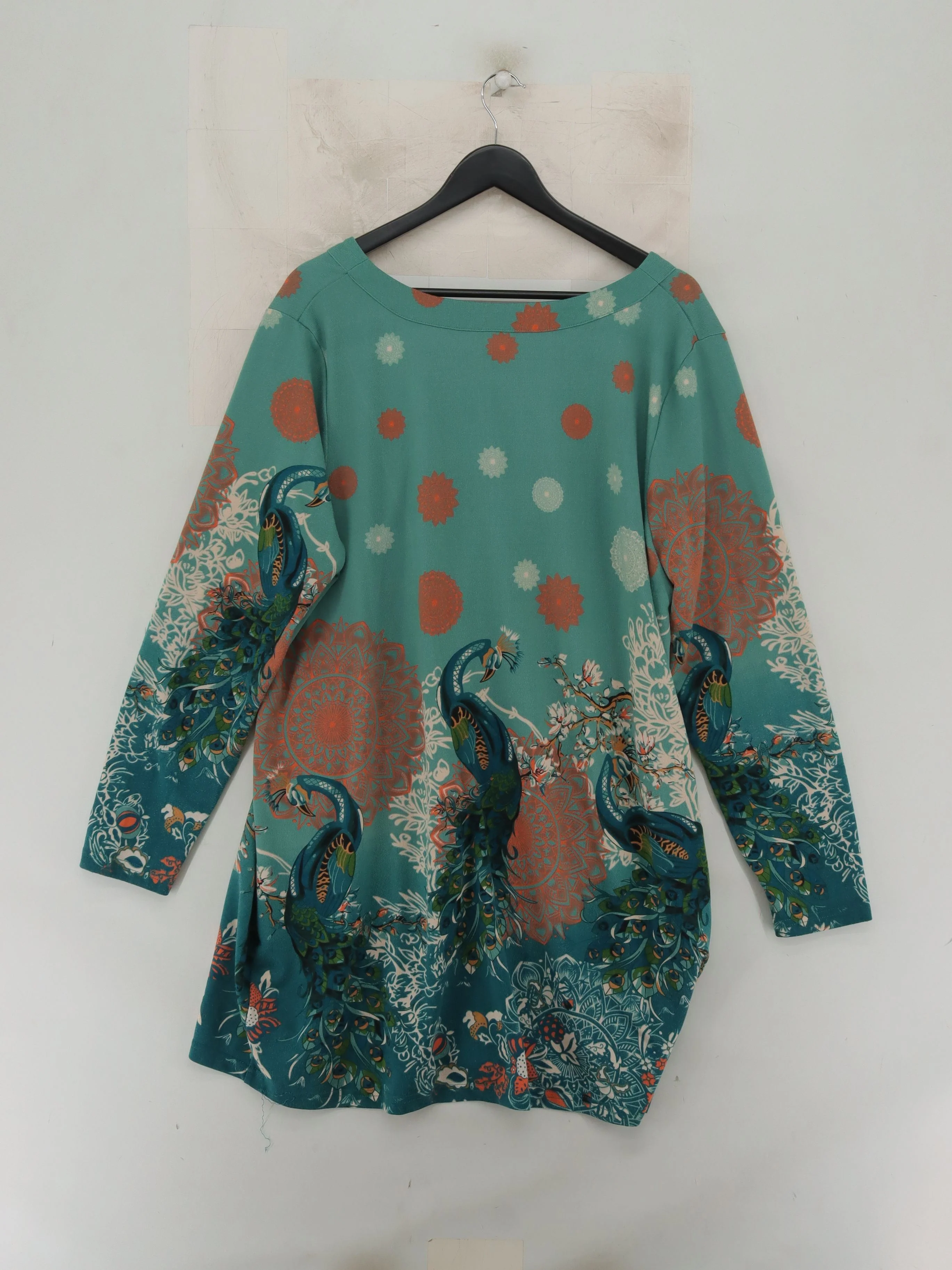Joe Browns Women's Top UK 24 Green Polyester with Elastane Tunic - Image 2