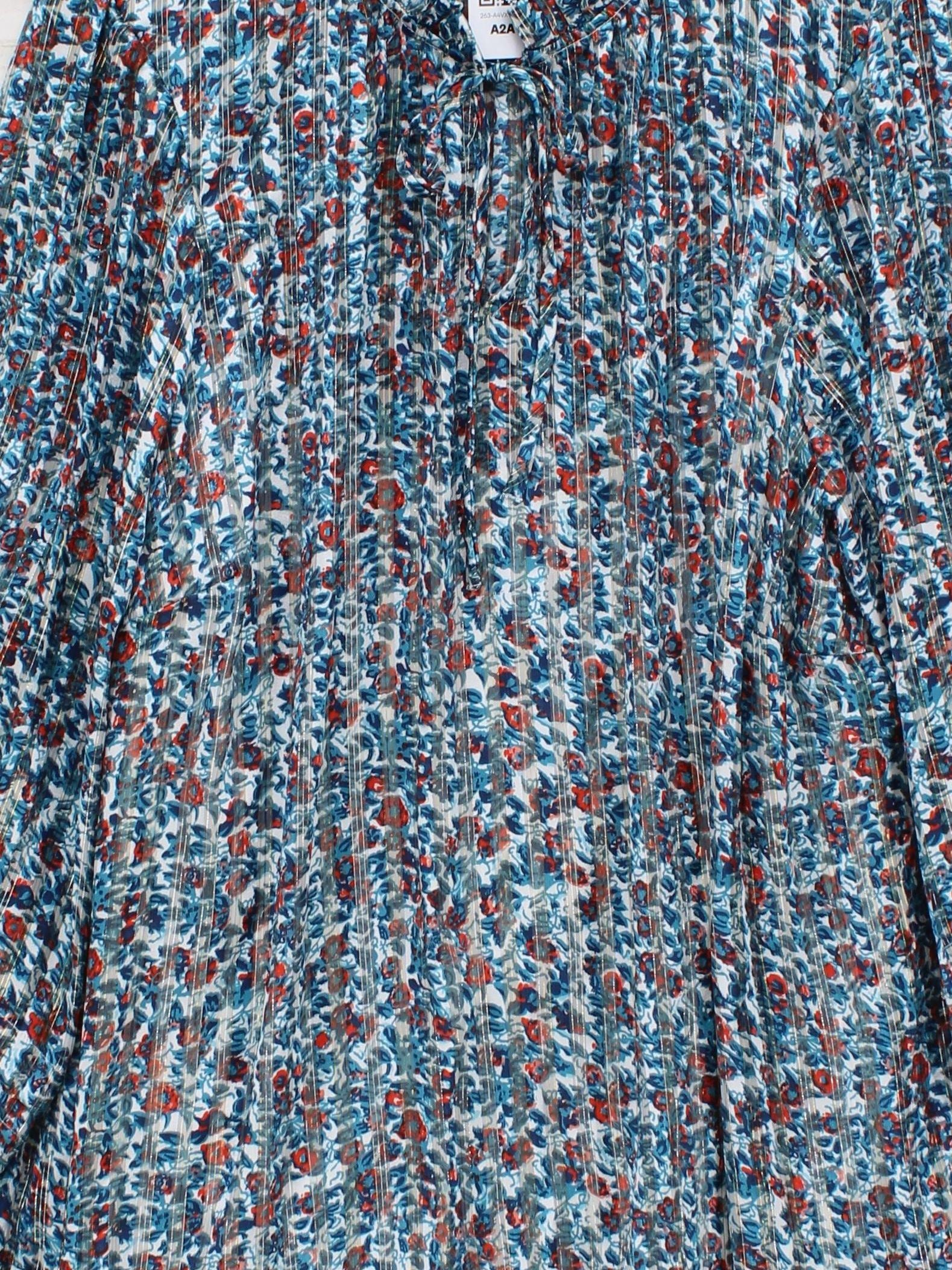 Joe Browns Women's Top UK 24 Multi Floral 100% Other Long Sleeve High Neck Tunic - Image 3
