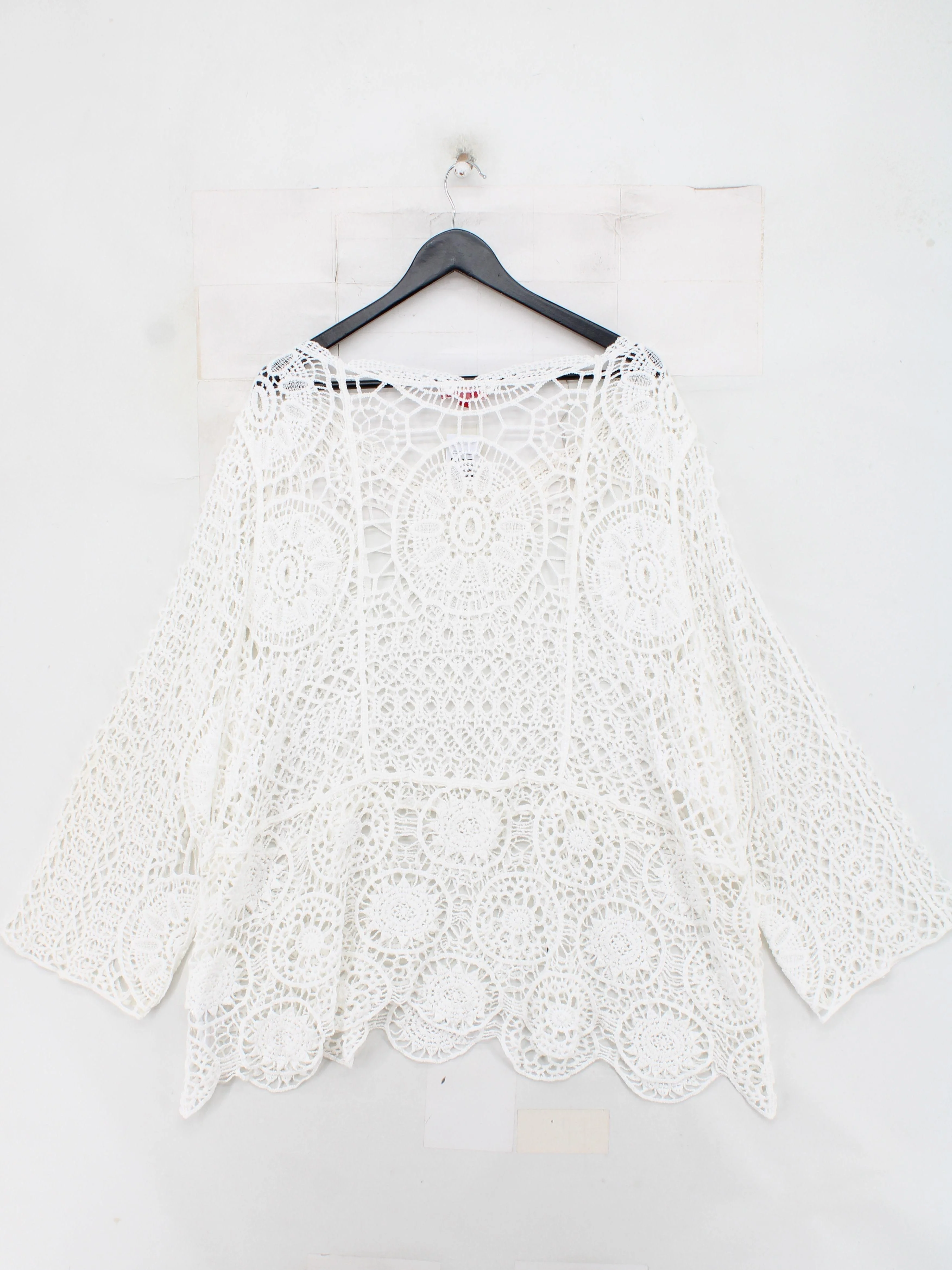 Joe Browns Women's Top UK 24 White 100% Cotton Long Sleeve Round Neck Basic - Image 2