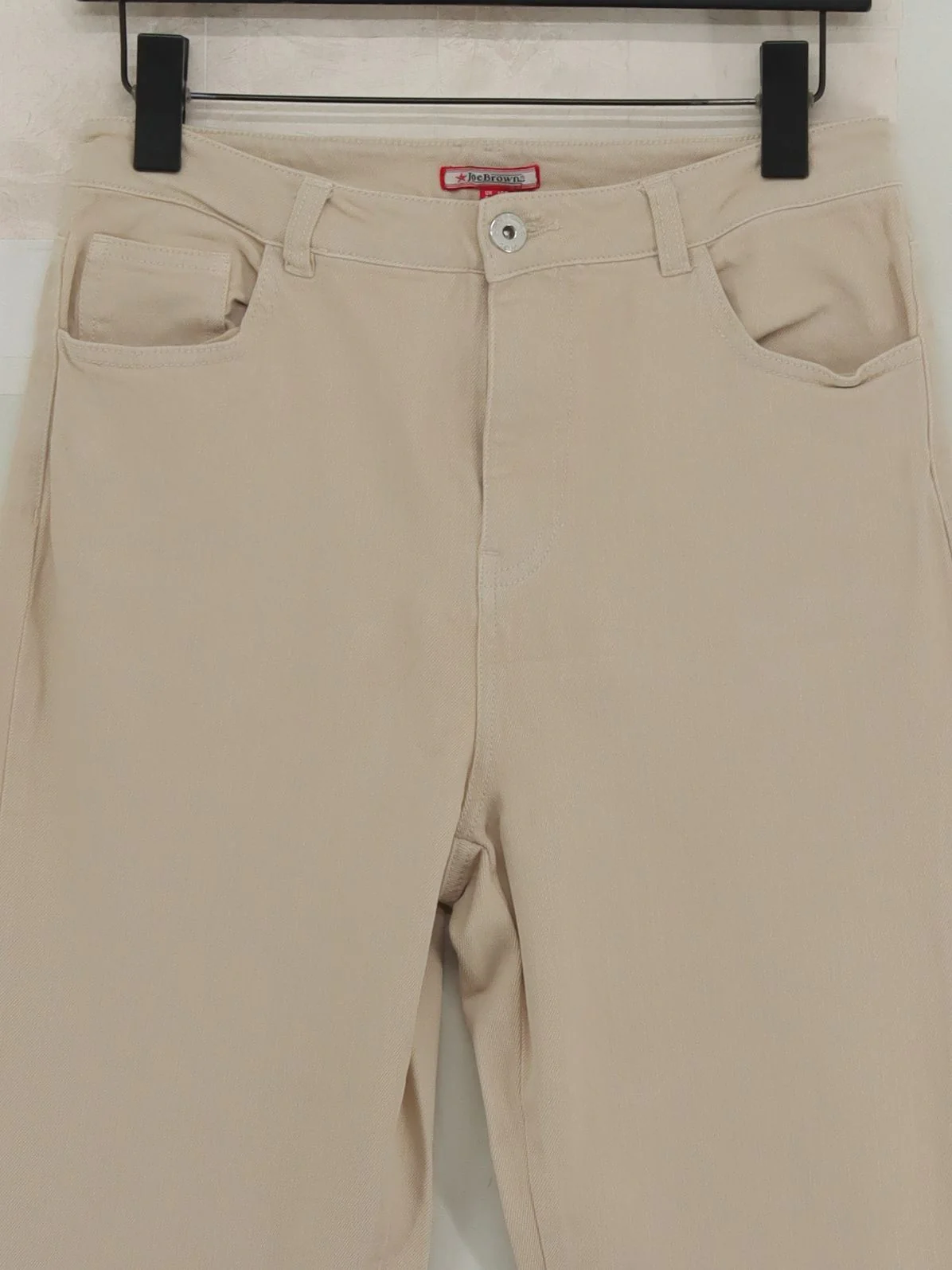 Joe Browns Women's Trousers UK 10 Cream Cotton with Viscose, Elastane Chino - Image 3